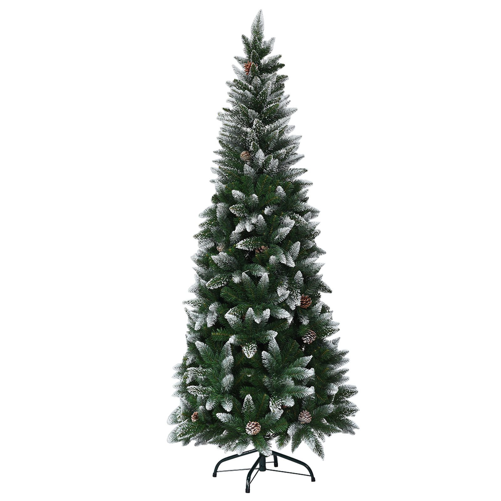 KOMFOTTEU Künstlicher Weihnachtsbaum, Schneebedeckter, 39 Kiefernzapfen Dek günstig online kaufen