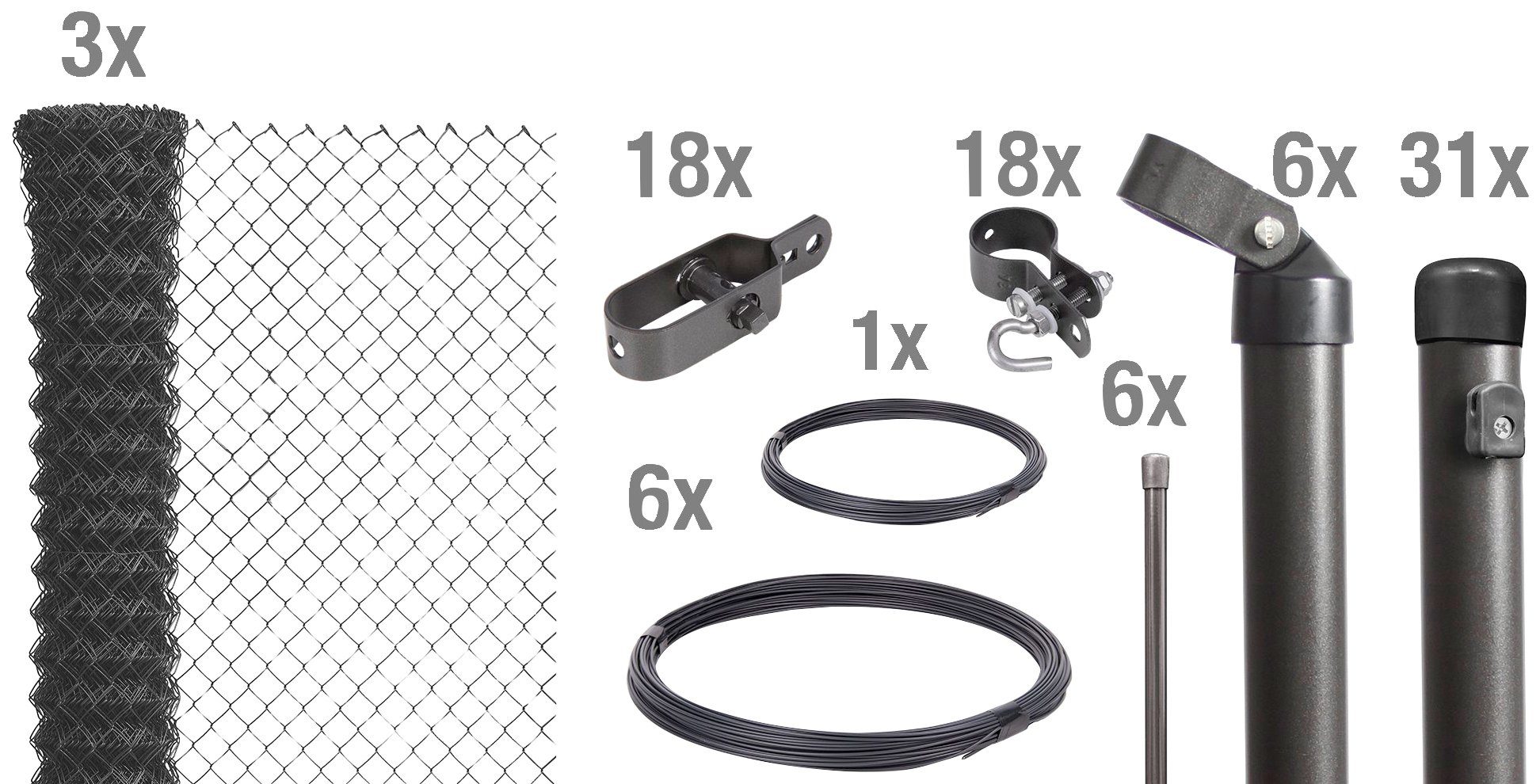 Alberts Maschendrahtzaun, (Set), Höhe: 80 - günstig online kaufen