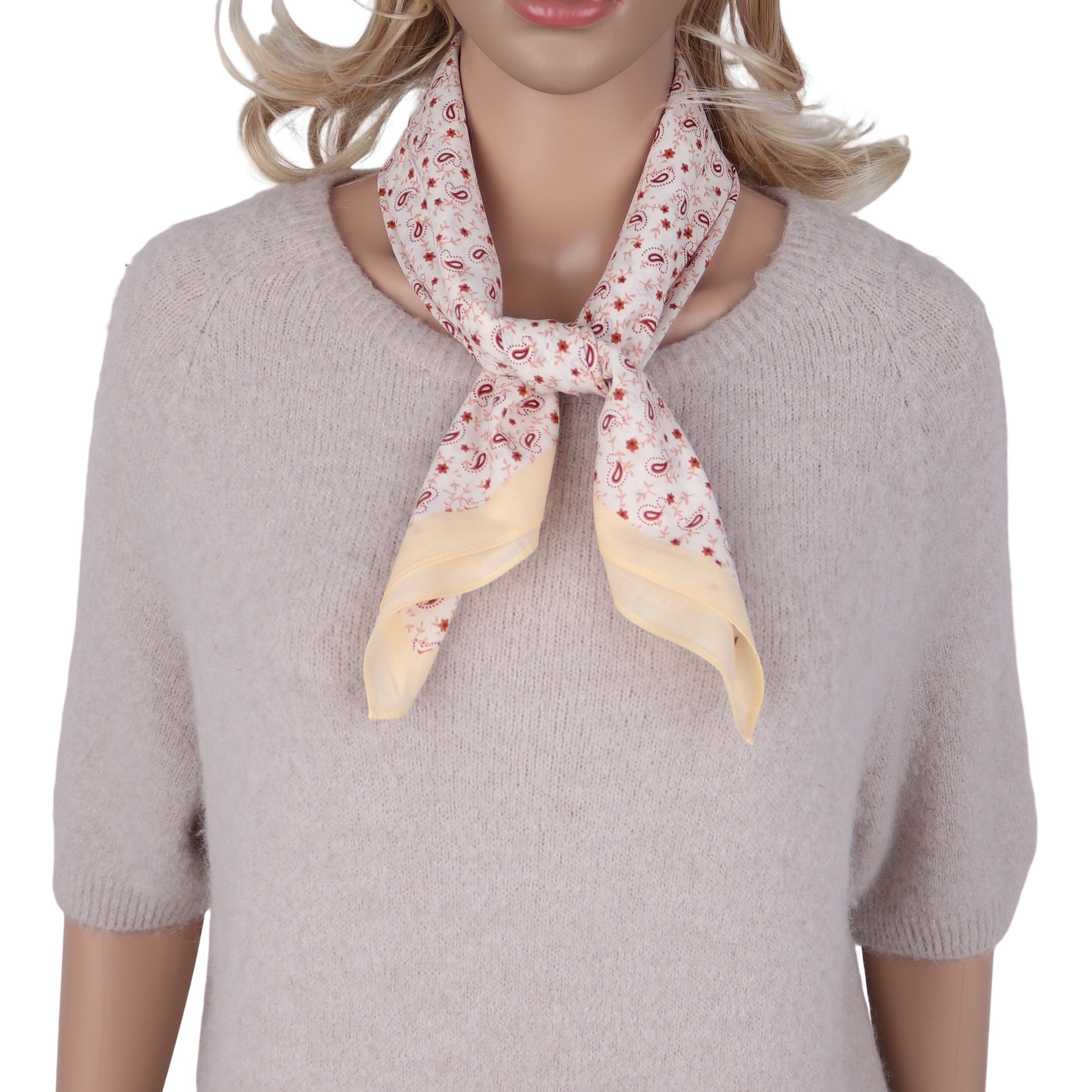 Nickituch Dreicktuch ca. 65 × 65 cm, feine Gewebe aus 100% Baumwolle