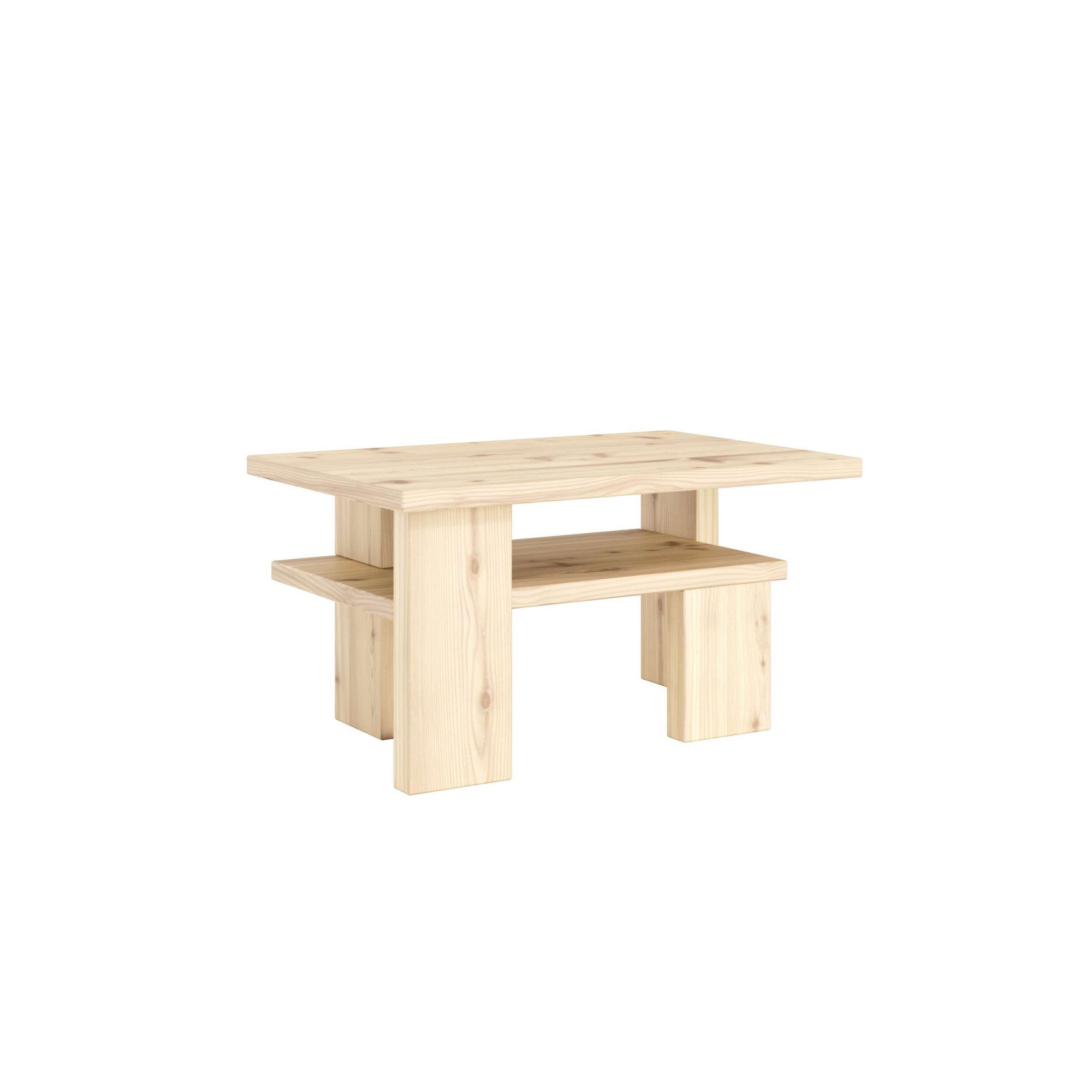 Karup Design Couchtisch Japan Kaffeetisch kompakt, stilvoll, funktional, Made in Europe, vielseitig einsetzbar, aus massivem FSC®-zertifiziertes Massivholz