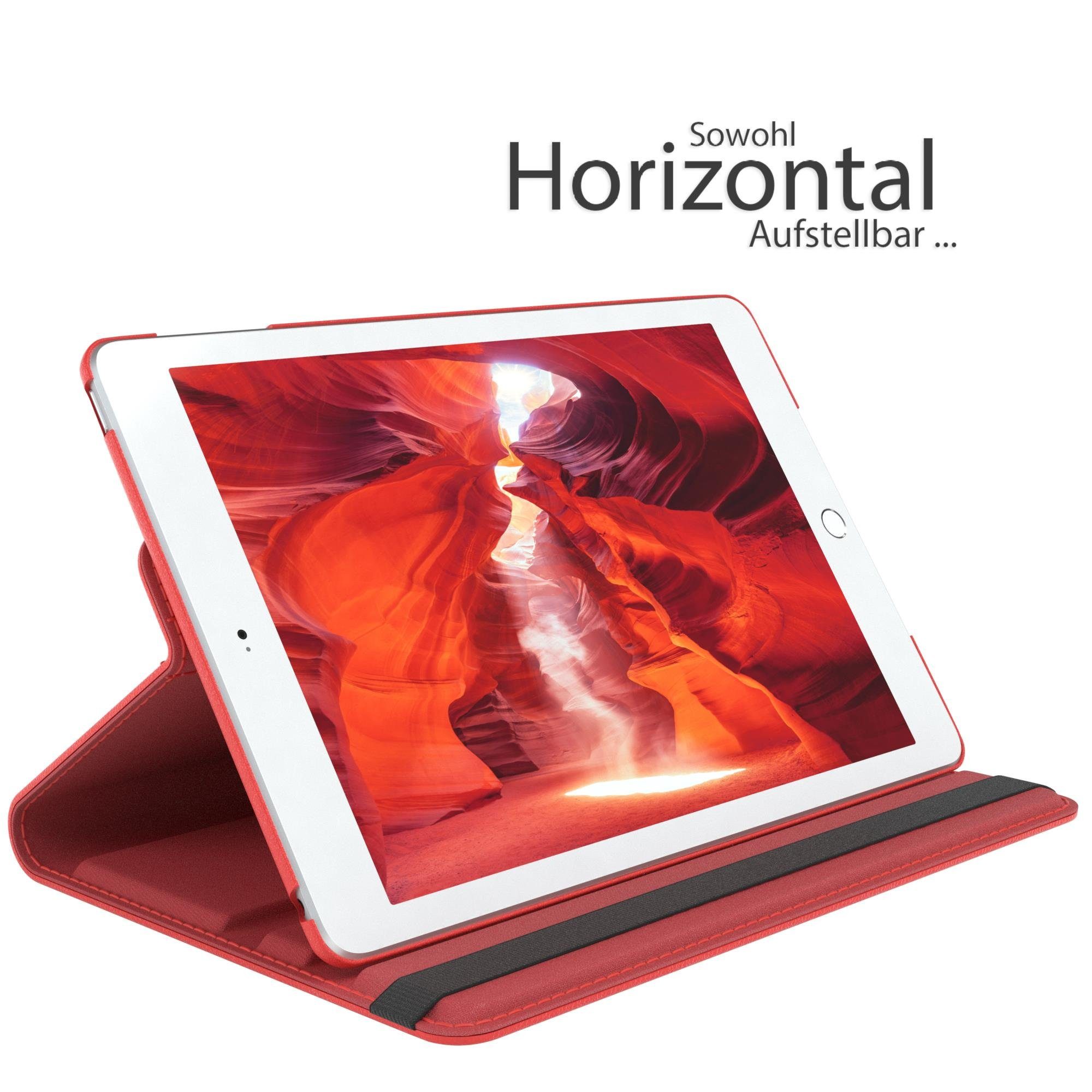 EAZY CASE Tablet-Hülle Rotation Case für Apple iPad Mini 4. Generation 7,9 Zoll, Tabletcase Flipcover Smart kratzfest Hülle aufstellbar drehend Rot