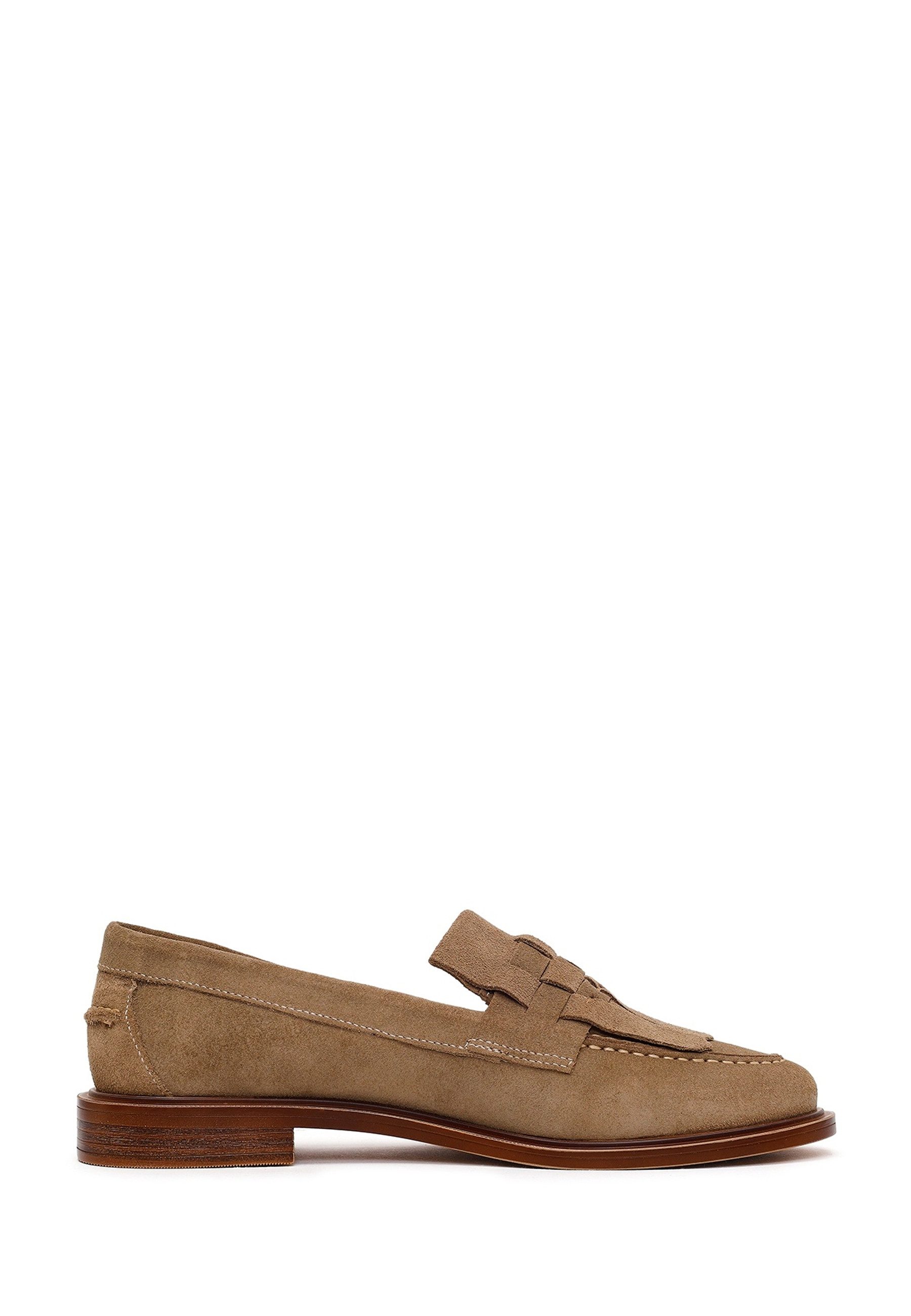 Derimod Loafer aus Veloursleder Loafer Wildleder-Obermaterial, Thermosohle, Textilfutter, Schlupfschuh