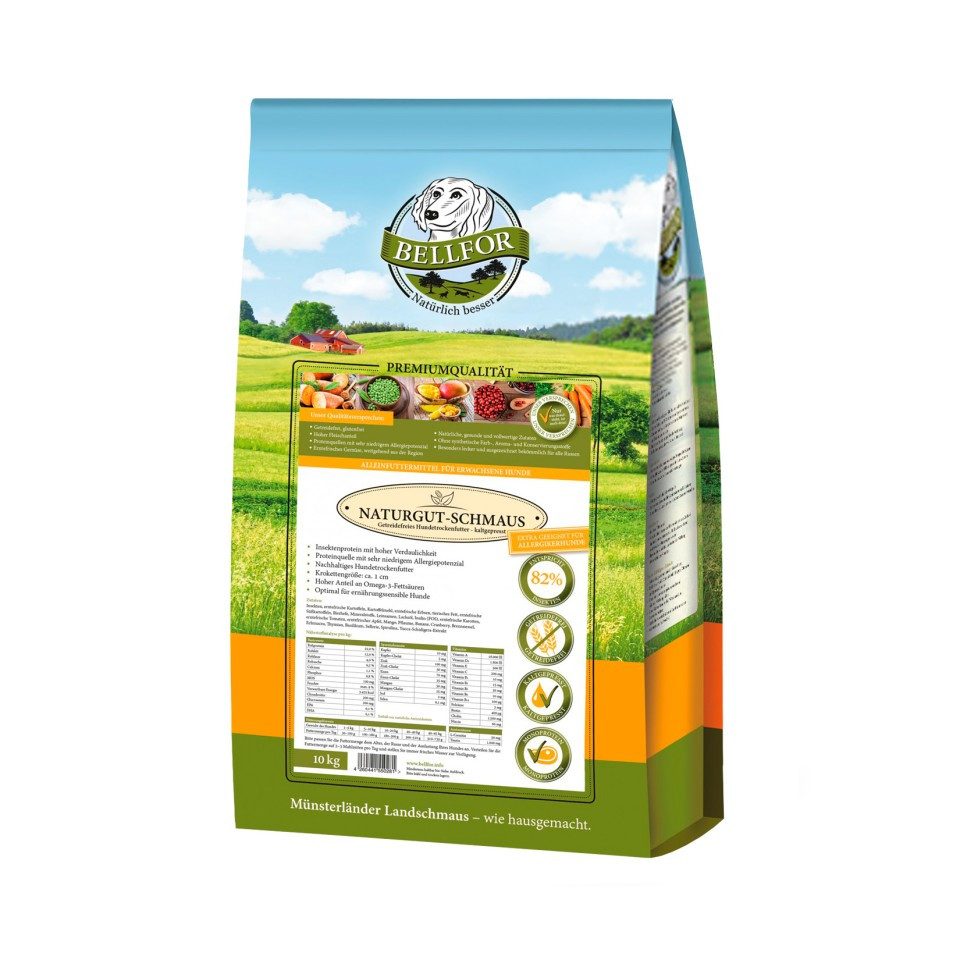 Bellfor Bellfor Trockenfutter für Hunde mit Insekten Naturgut-Schmaus - 10 kg, für: Hunde