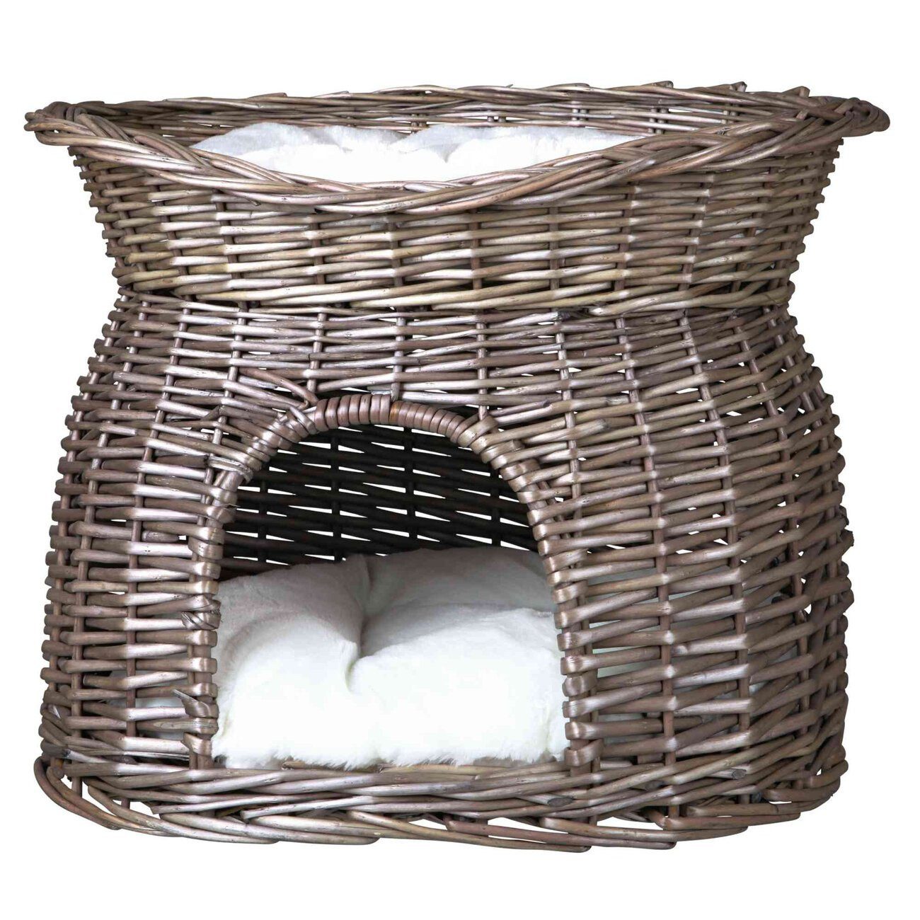 TRIXIE Tierkorb Katzenkorb Weide Liegedach