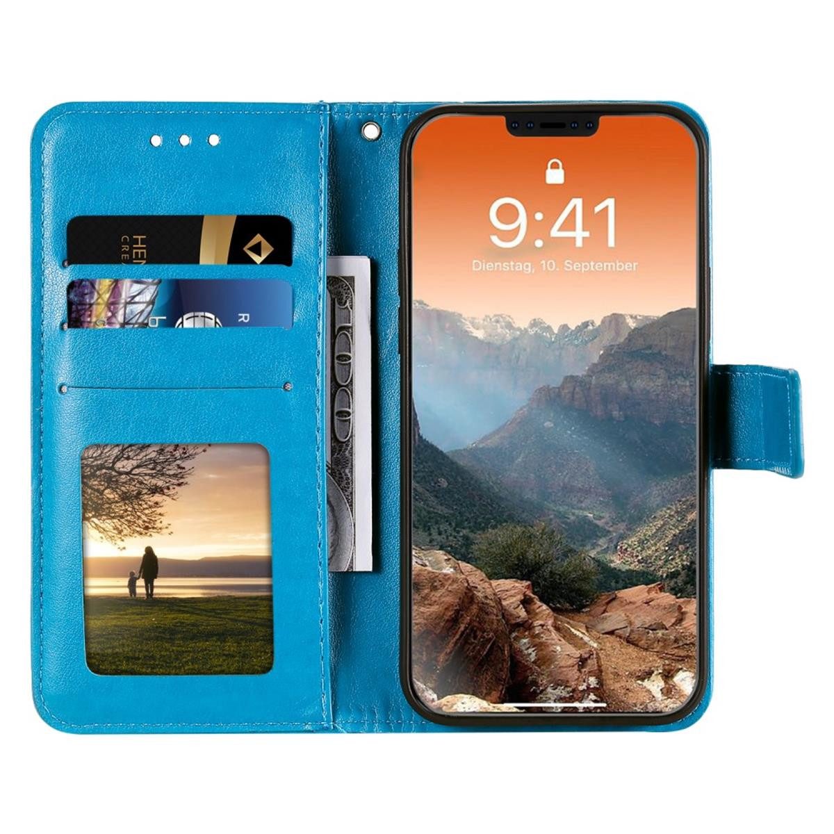 CoverKingz Handyhülle Hülle für Apple iPhone 12 Pro Max Handyhülle Flip Case Cover Etui, Klapphülle Schutzhülle mit Kartenfach Schutztasche Motiv Mandala