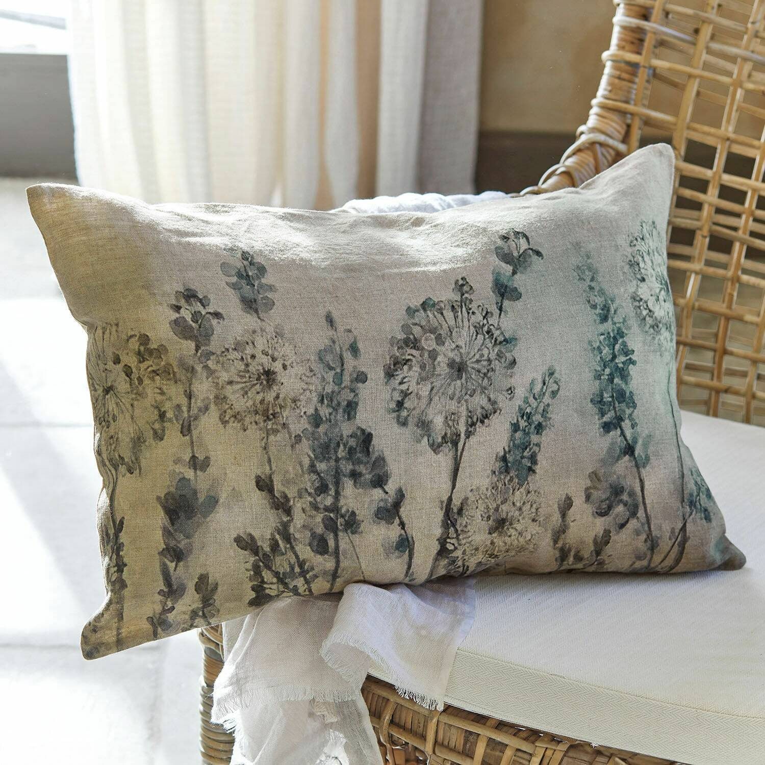 Mirabeau Kissenhülle Kissenhülle Lusse beige/blau, (1 günstig online kaufen