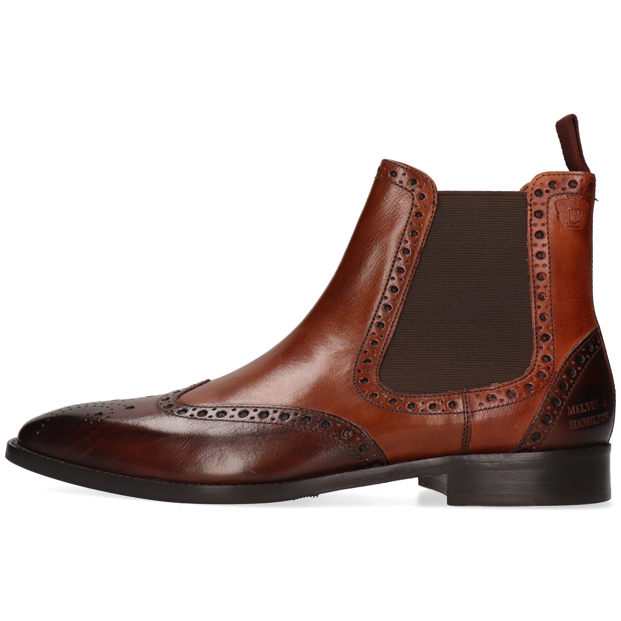 Melvin & Hamilton Martin 5 Leder-Chelsea Boots für Herren Stiefelette Flache Absätze, Echtes Leder, Vegetabile Gerbung