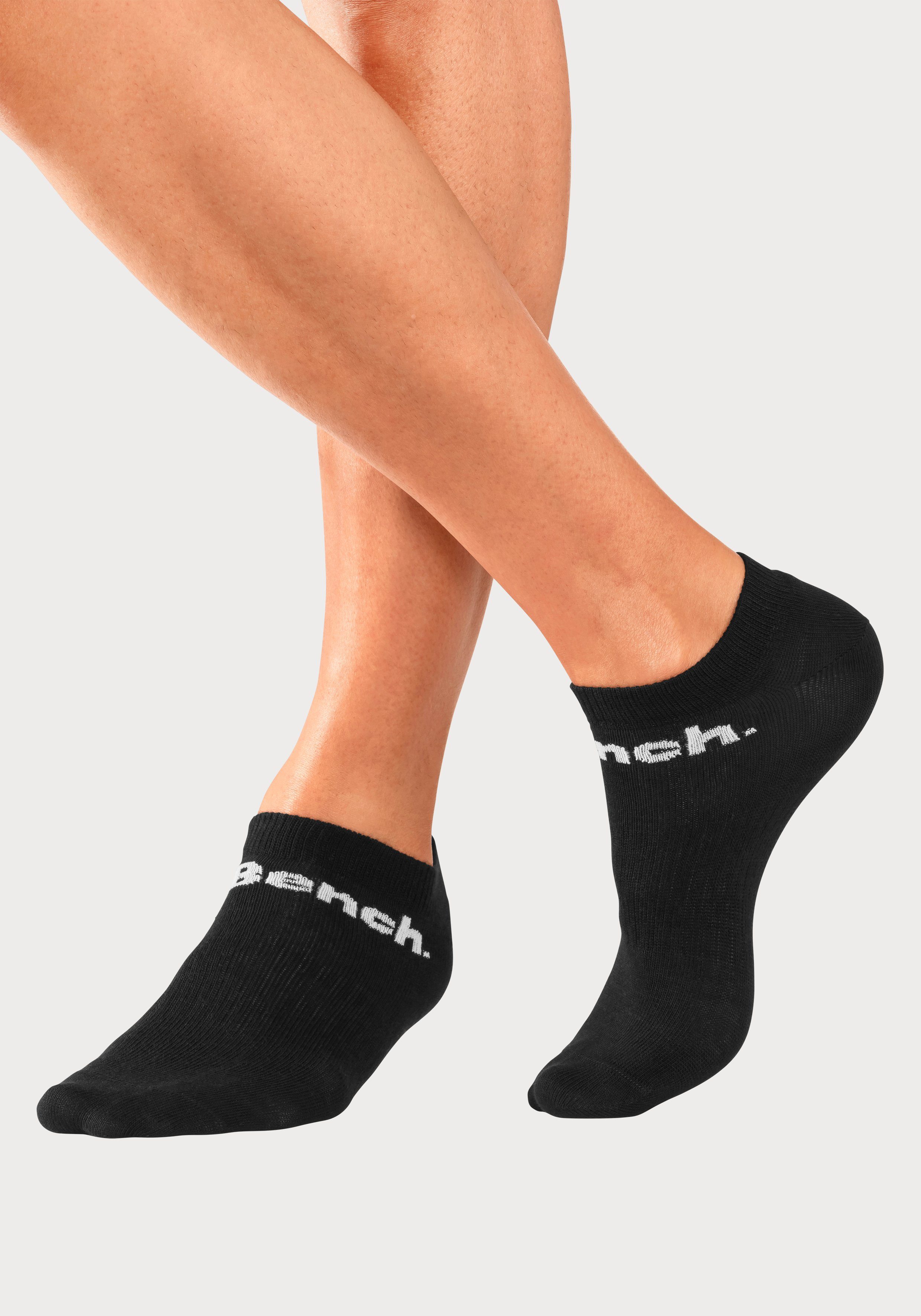 schwarz klassischem 6x Logoschriftzug mit 6-Paar) Sneakersocken Sportsocken (Set, Bench.