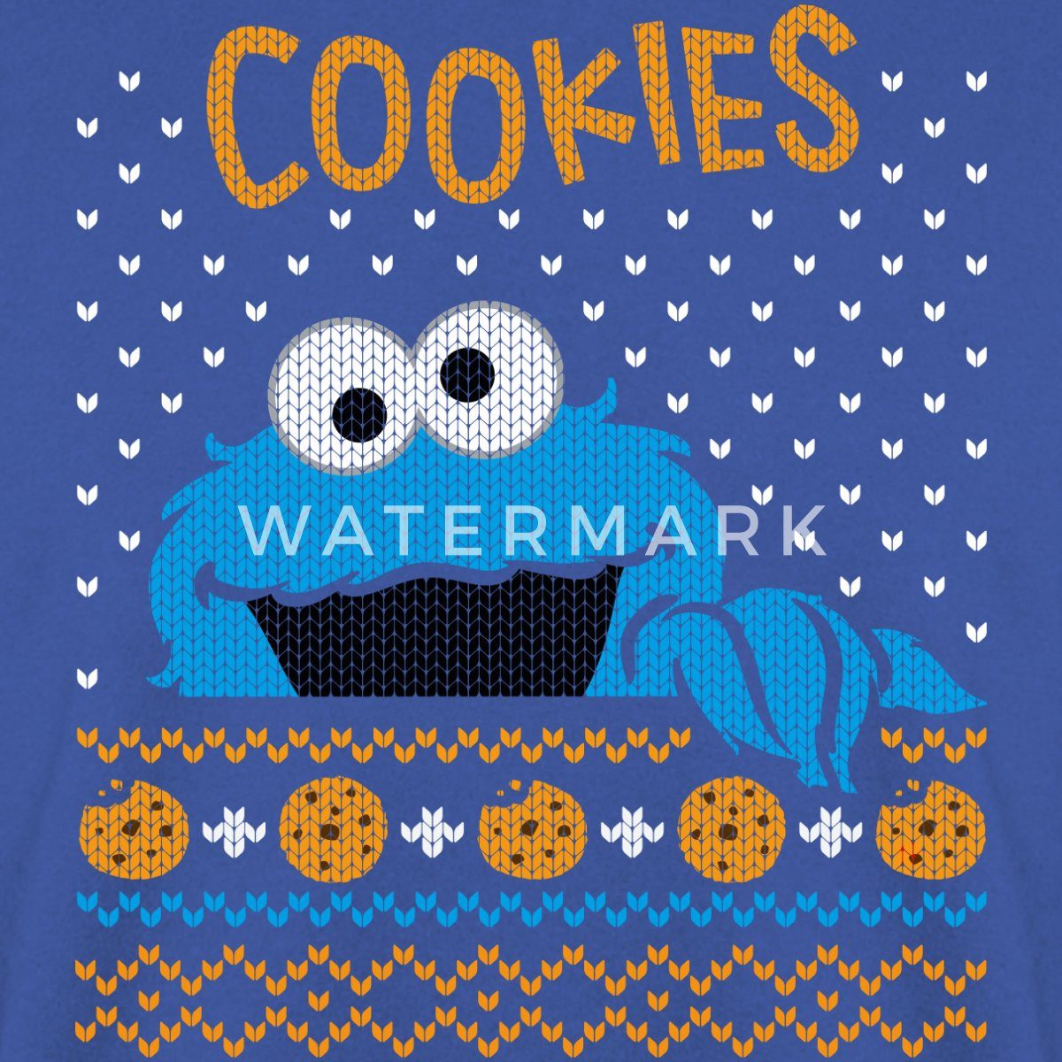 Spreadshirt Sweatshirt Sesamstraße Krümelmonster Ugly Xmas Unisex Pullover günstig online kaufen