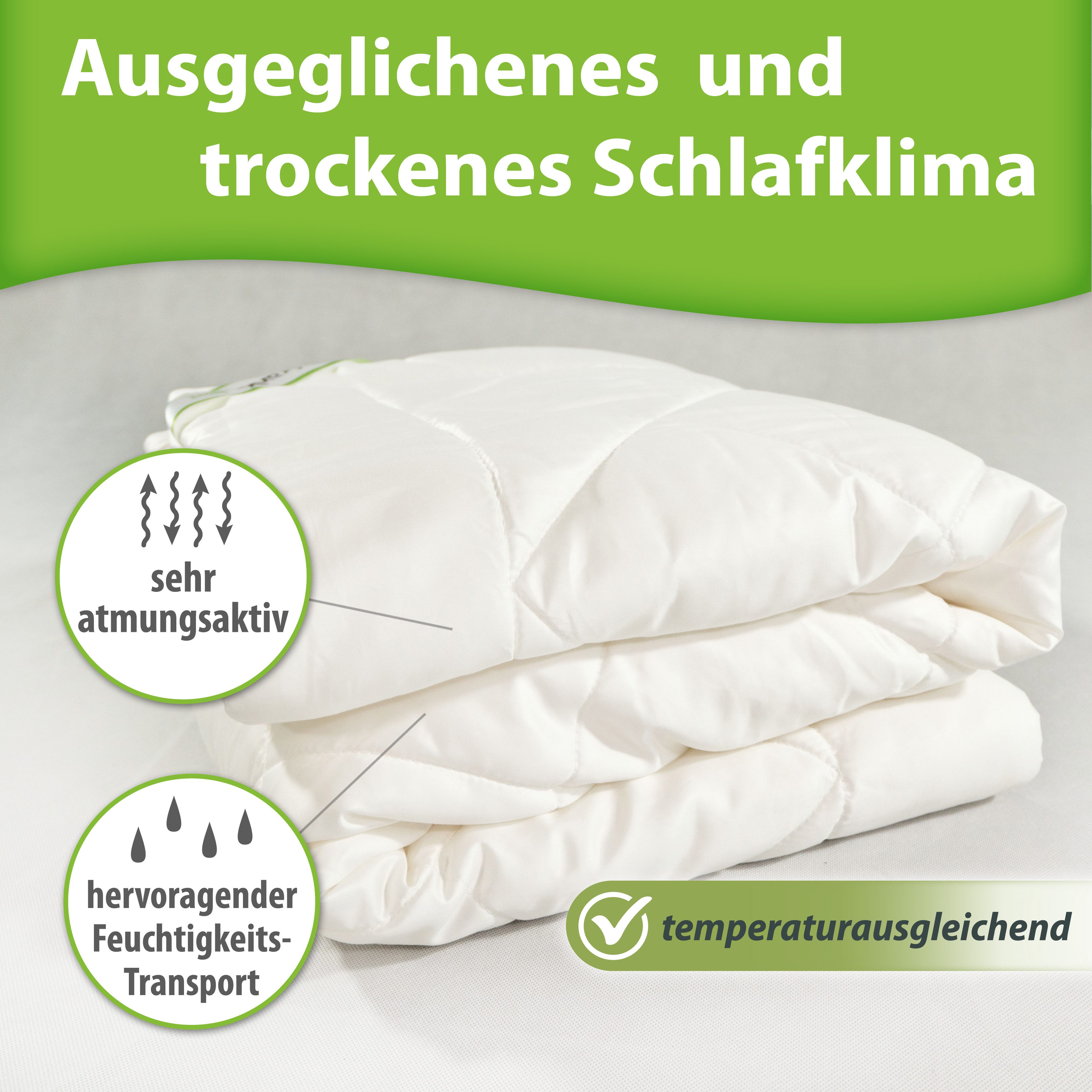 franknatur Naturfaserbettdecke Sommerdecke Lyocell, Füllung: 100% Lyocell, Bezug: 100% Lyocell, extra leichte Sommerdecke mit Lyocell-Bezug – Bild 3 von 5