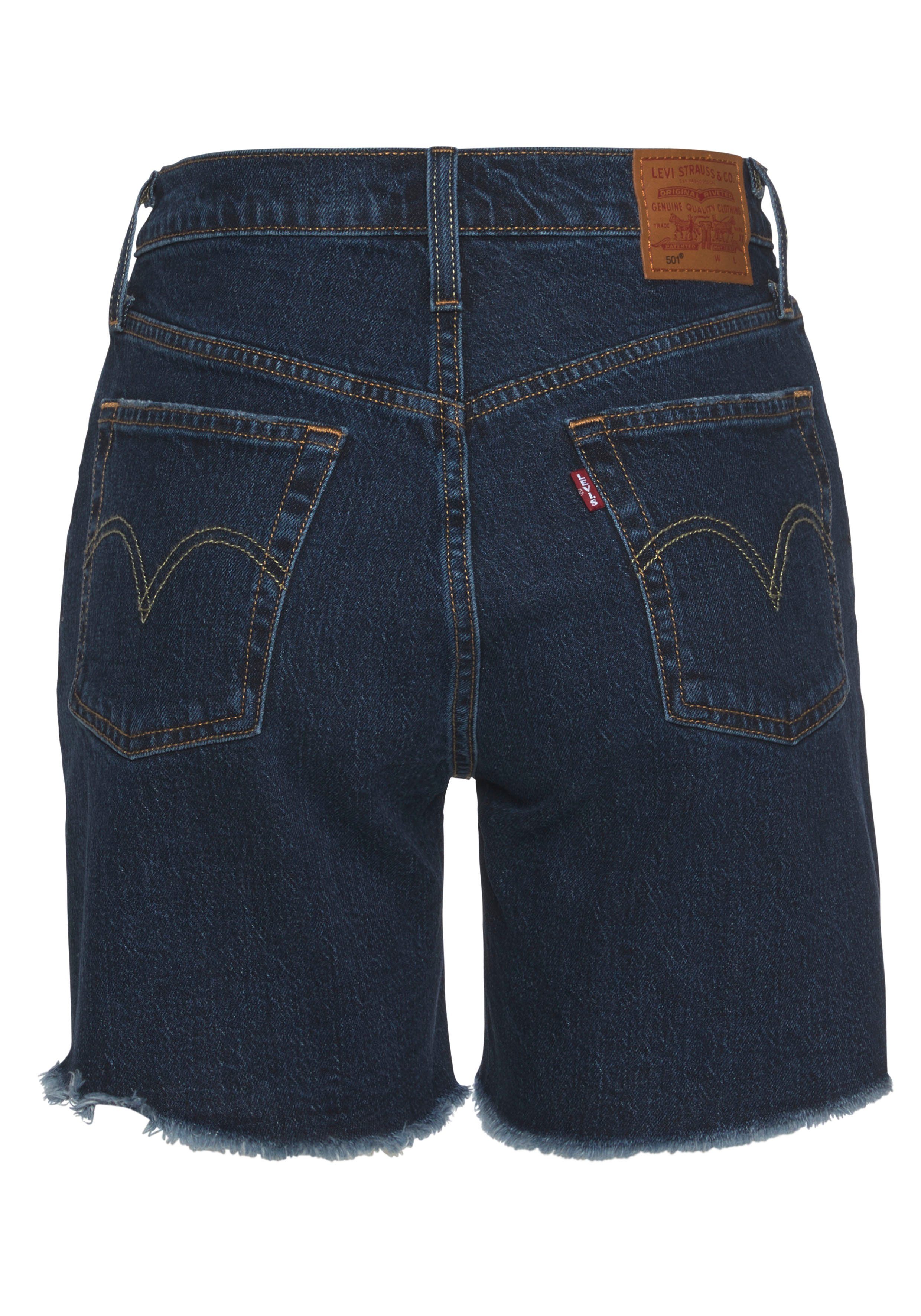 Shorts 501 Levi's® Thigh Mit Knopfleiste verdeckter Mid dark-blue