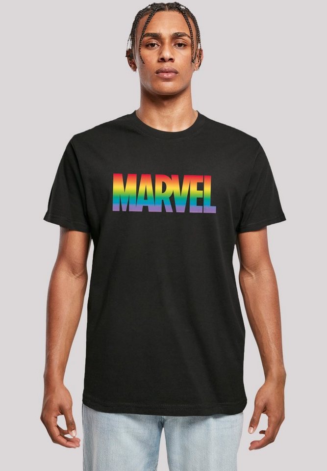 F4NT4STIC T-Shirt Marvel Pride Premium Qualität, Rippbündchen am Hals und  Doppelnähte am Saum