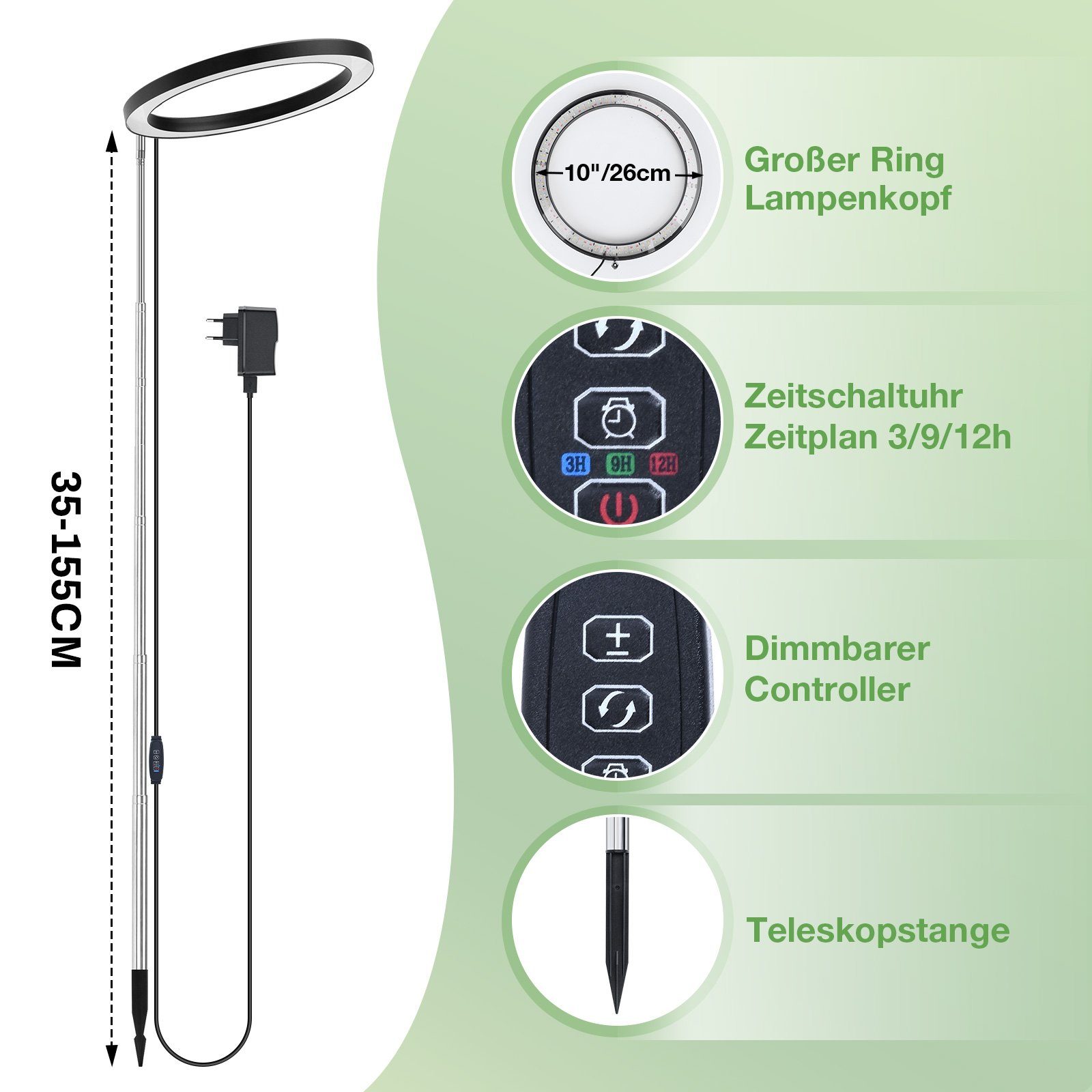 Laybasic Pflanzenlampe Vollspektrum 160LED Pflanzenlicht,Wachstumslampe für günstig online kaufen