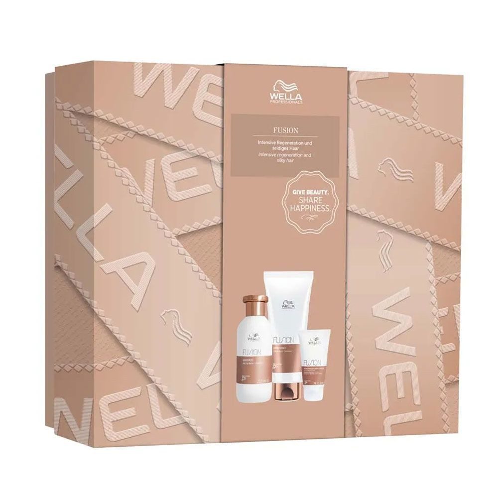 Wella Haarpflege-Set WELLA Fusion Geschenkset Shampoo+Conditioner+Maske, 3-tlg.