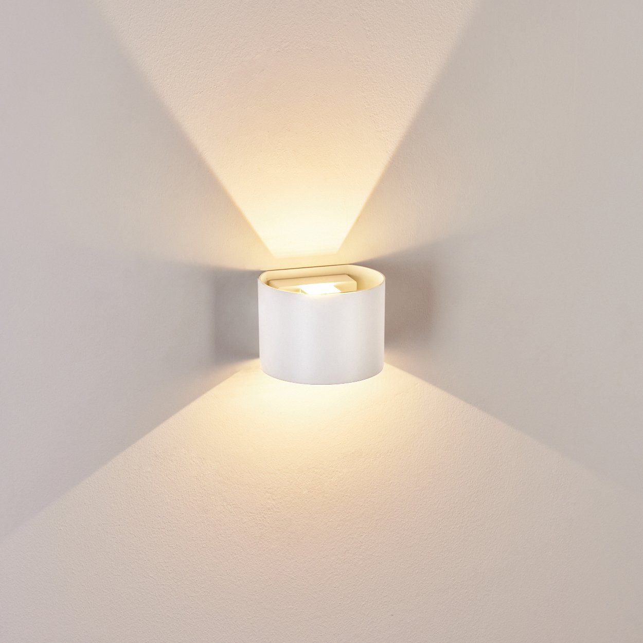 Weiß, 6 LED Watt, Down, Lichteffekte hofstein in (einstellbar), Kelvin, wechselbar, aus Außen-Wandleuchte Metall 3000 Lumen LED Up Wandleuchte 308 &