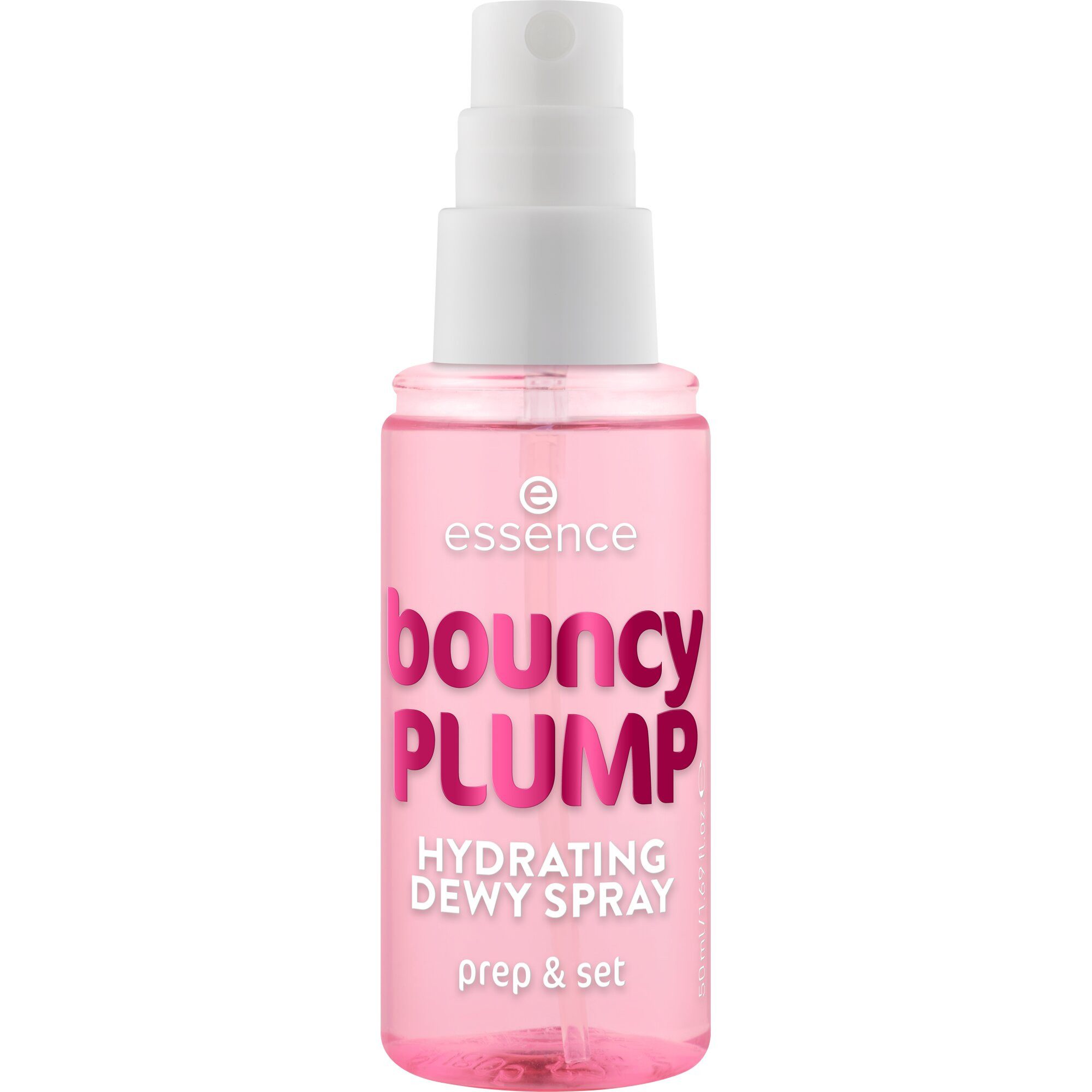 Essence Fixierspray bouncy PLUMP HYDRATING DEWY SPRAY, 3-tlg., 3-tlg., Plumping-Effekt, pflegend, frischer Duft