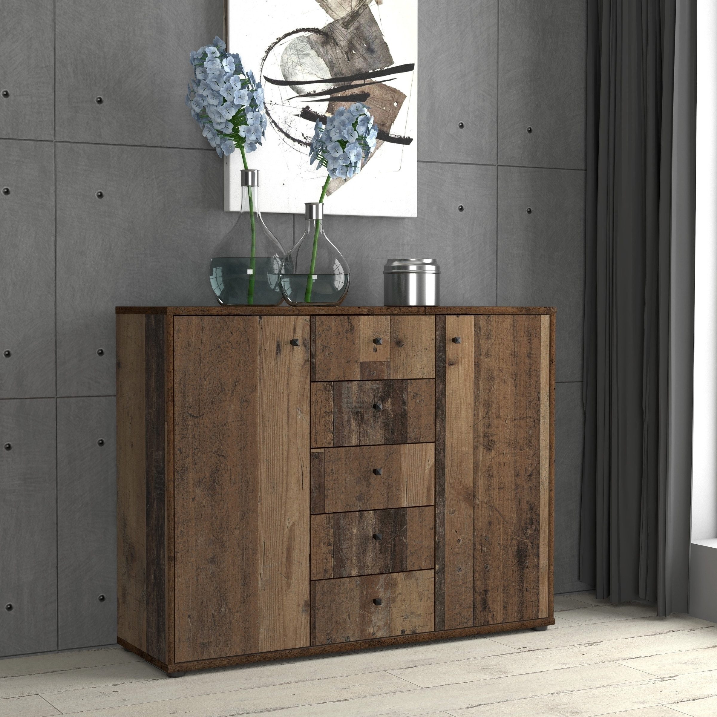 freiraum Sideboard TEMPRA2, 2 Türen, 5 günstig online kaufen