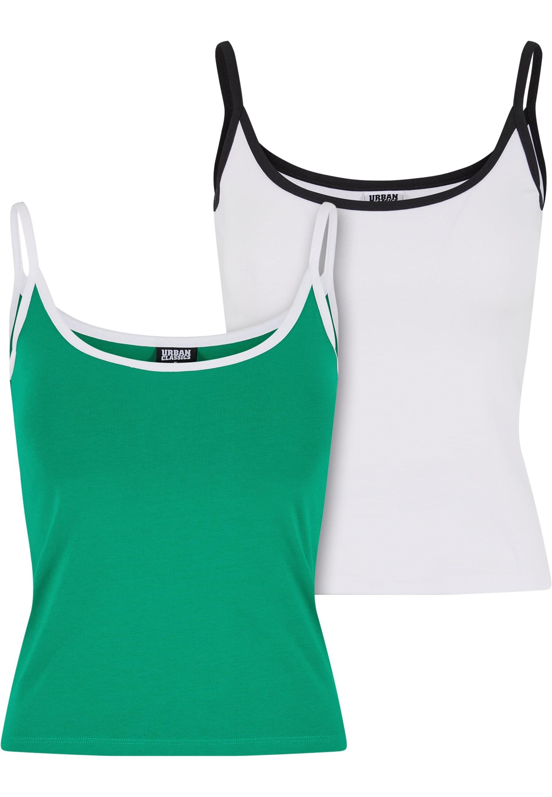 URBAN CLASSICS Muskelshirt Urban Classics Ladies Contrast Basic Top 2-Pack (1-tlg)