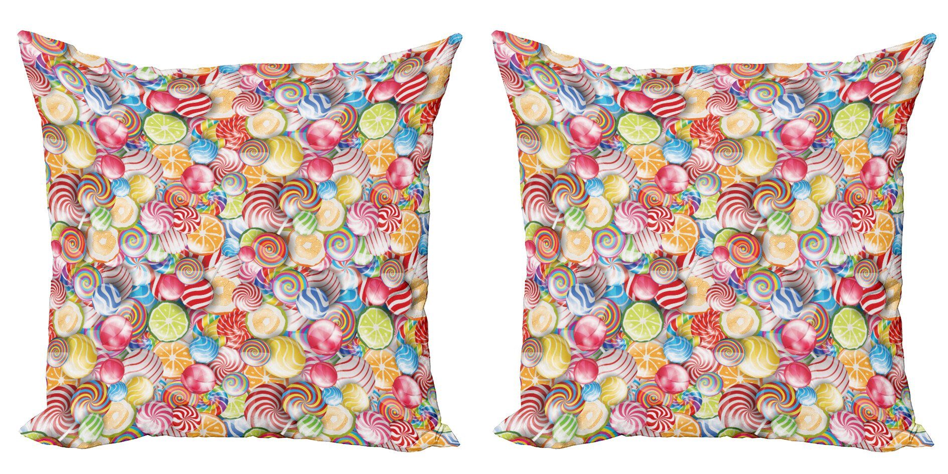 Kissenbezüge Modern Accent Doppelseitiger Digitaldruck, Süßigkeitenladen Abakuhaus (2 Bunt Stück)