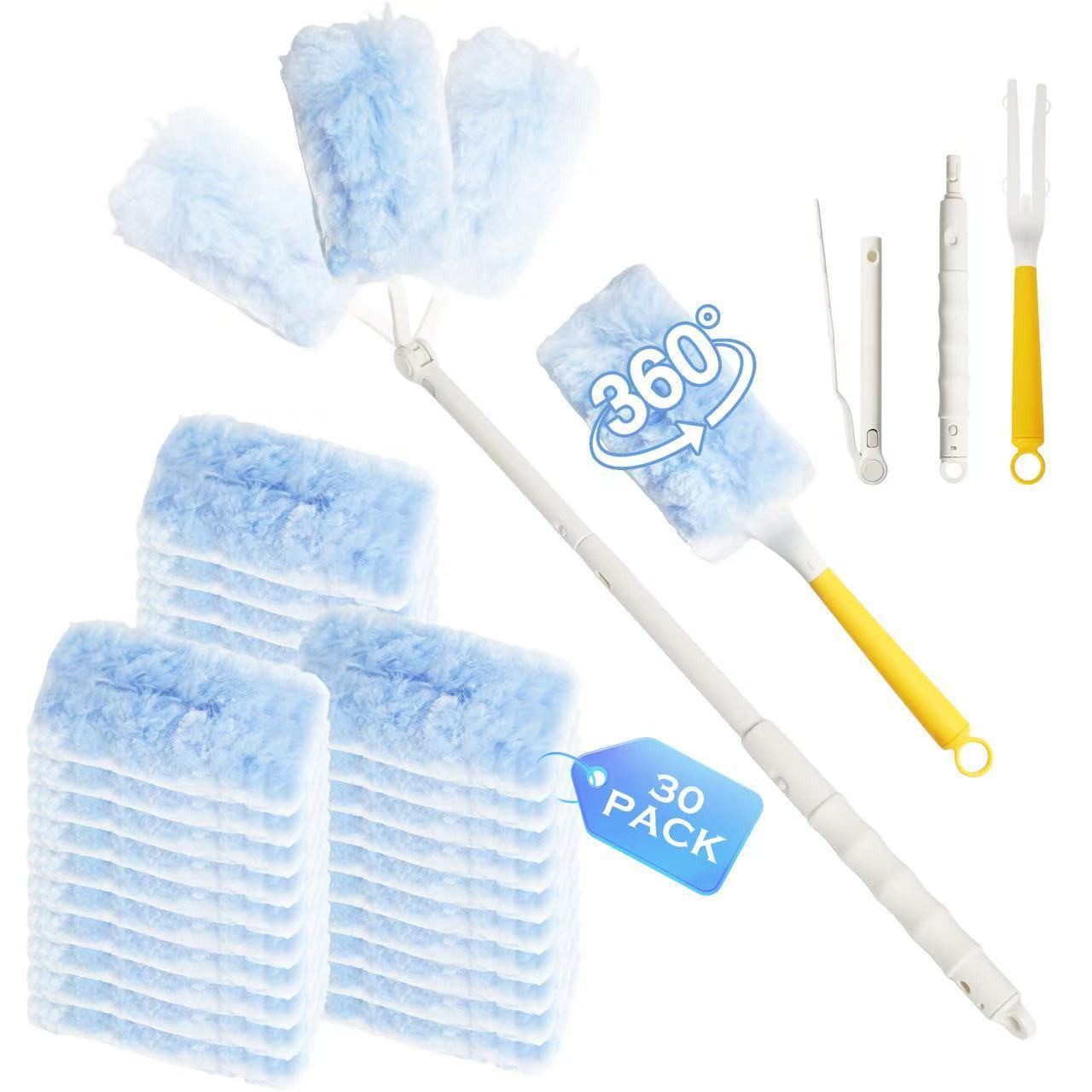 FELIXLEO Staubwedel Staubwedel Teleskop Set 32 Stück 360 Grad für Swiffer Reinigung (1-St)