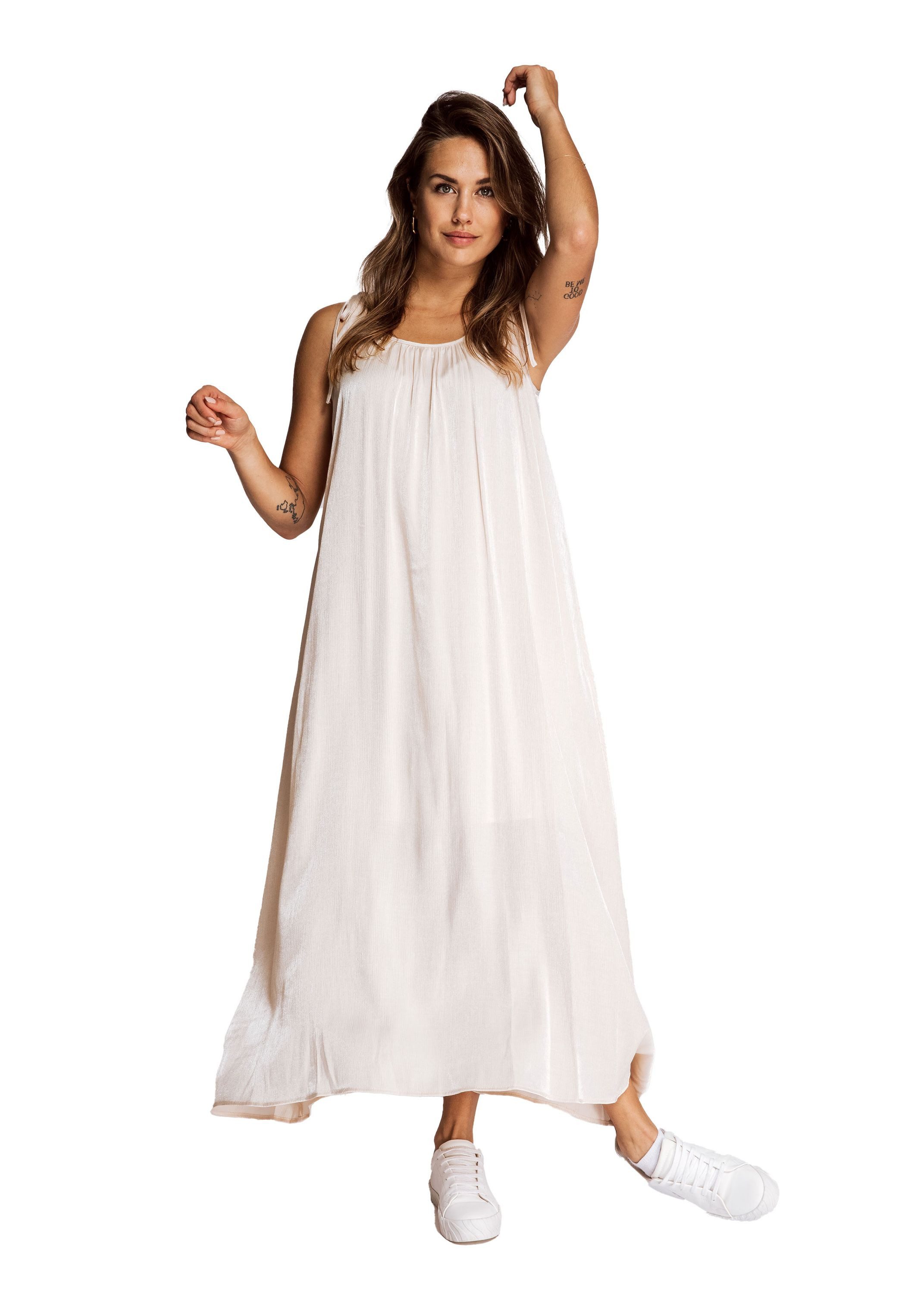 Zhrill Shirtkleid Maxi-Sommerkleid TISA Altweiß (0-tlg) günstig online kaufen