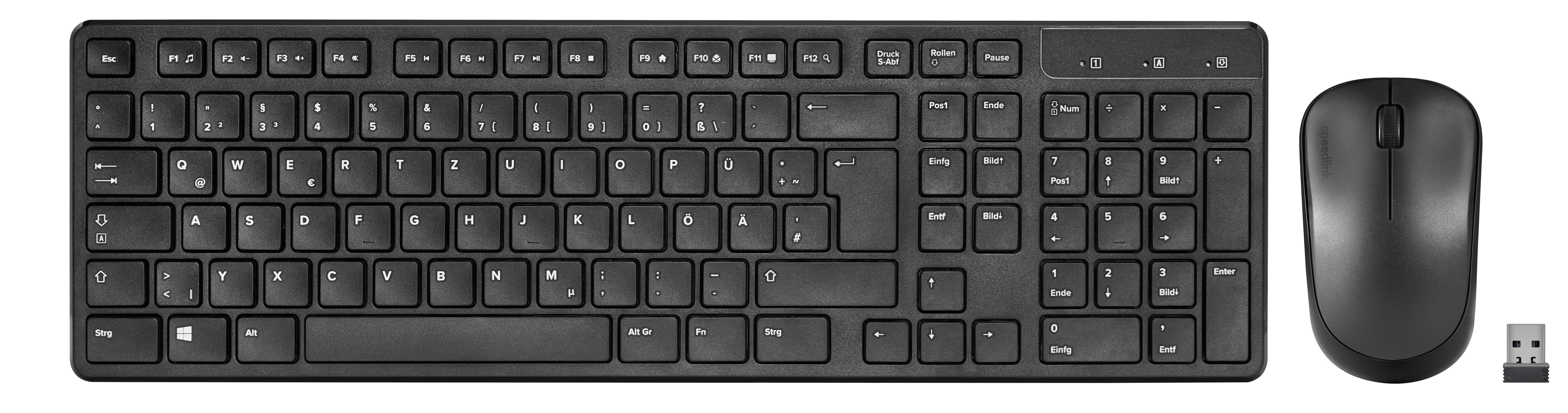 Speedlink SIGNIUM Deskset - kabellos, schwarz - DE-Layout Wireless-Tastatur