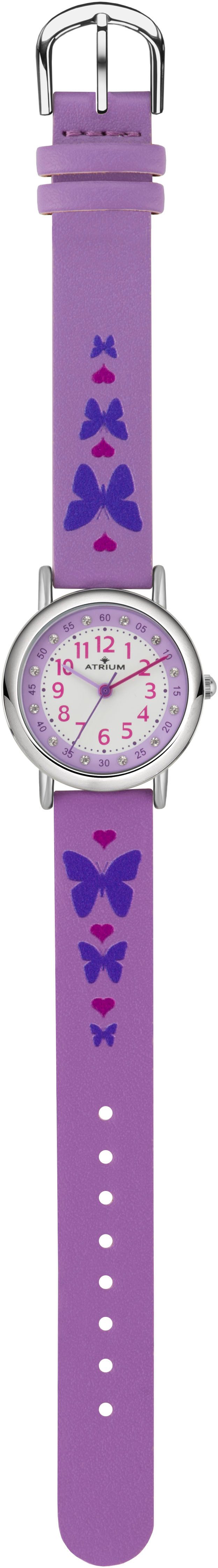 Atrium Quarzuhr A47-18, Armbanduhr, Kinderuhr, Mädchenuhr, Lernuhr, Geschenkidee, Schulanfang