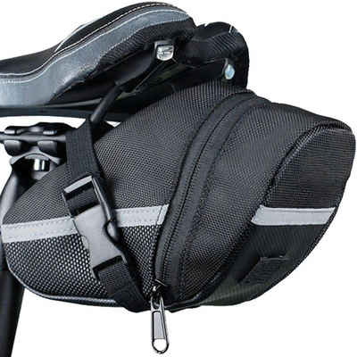 Retoo Satteltasche Fahrradtasche Satteltasche Fahrrad Tasche wasserdicht schwarz Rennrad (Fahrradtasche unter dem Sattel montiert, Bedienungsanleitung in Deutsch,Paket., Set), Einfache Montage, Unglaublich leicht