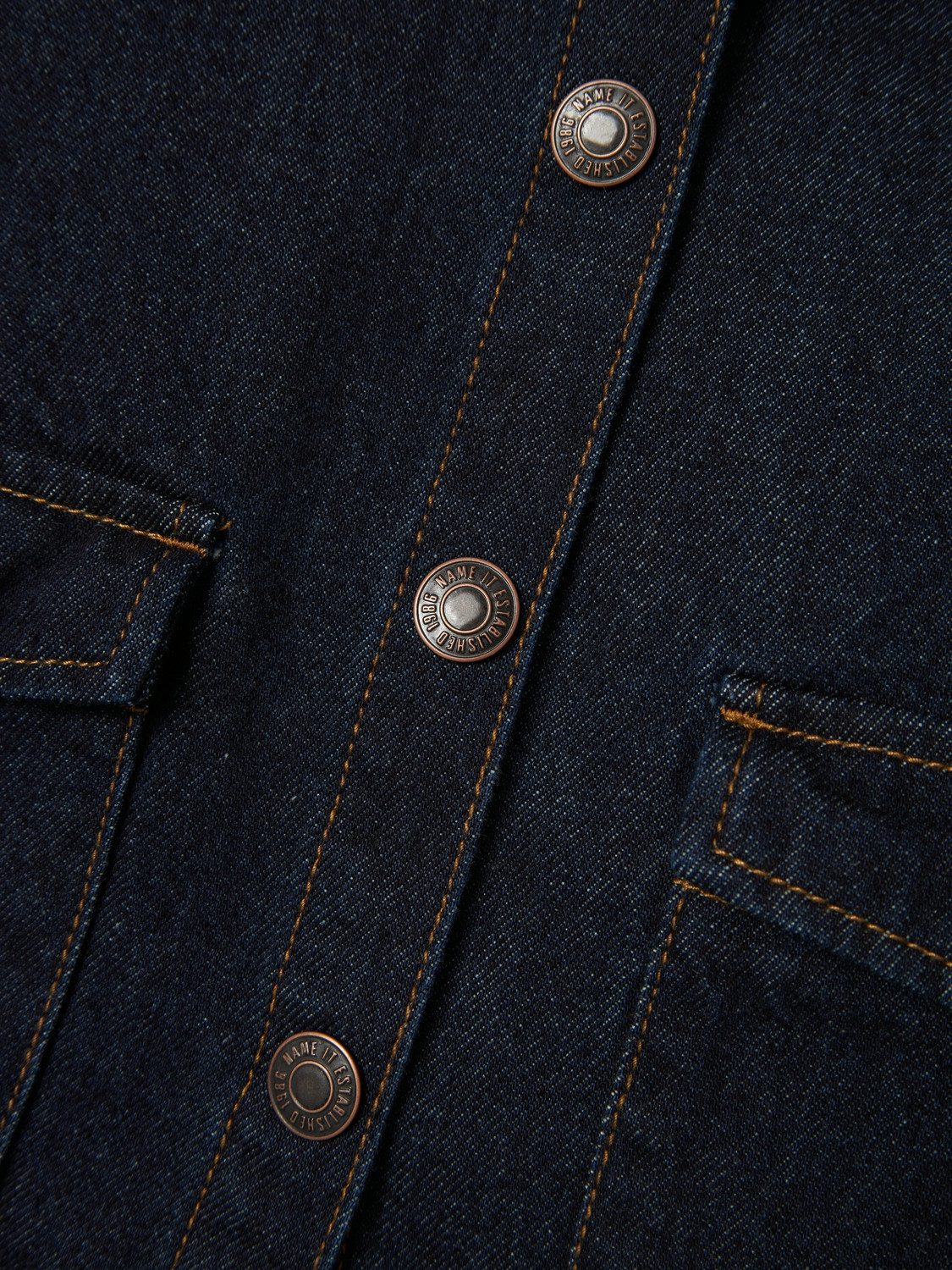 Name It Kurzjacke Denim Fly-Away Kravgen Druckknopf NKFNORA DNM JACKET 8344-ZY R