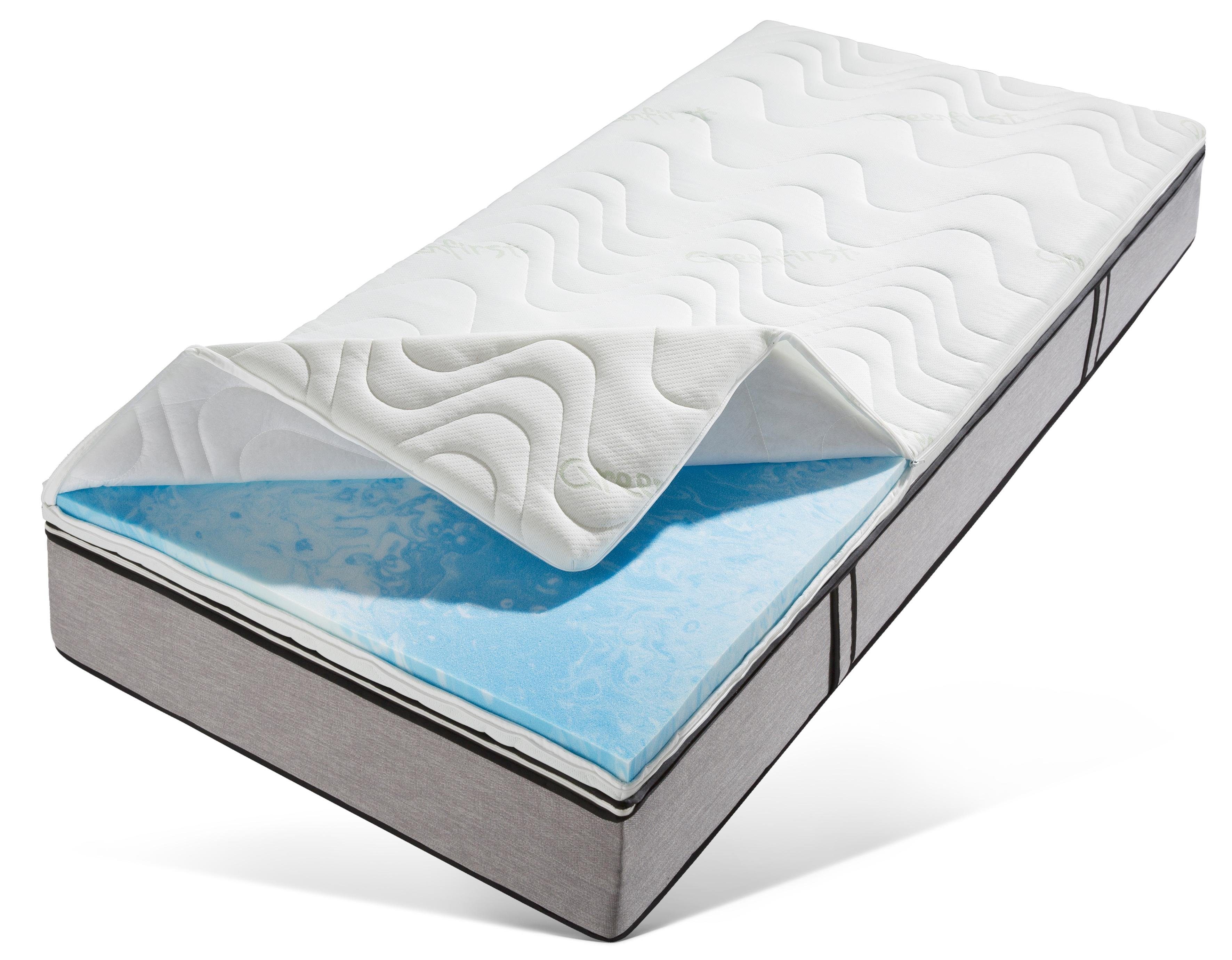 Beco, Topper Greenfirst Soft, 8 cm hoch, Gelschaum, Topper in 90x200 cm und diversen Größen, Matratzentopper mit Gelschaum