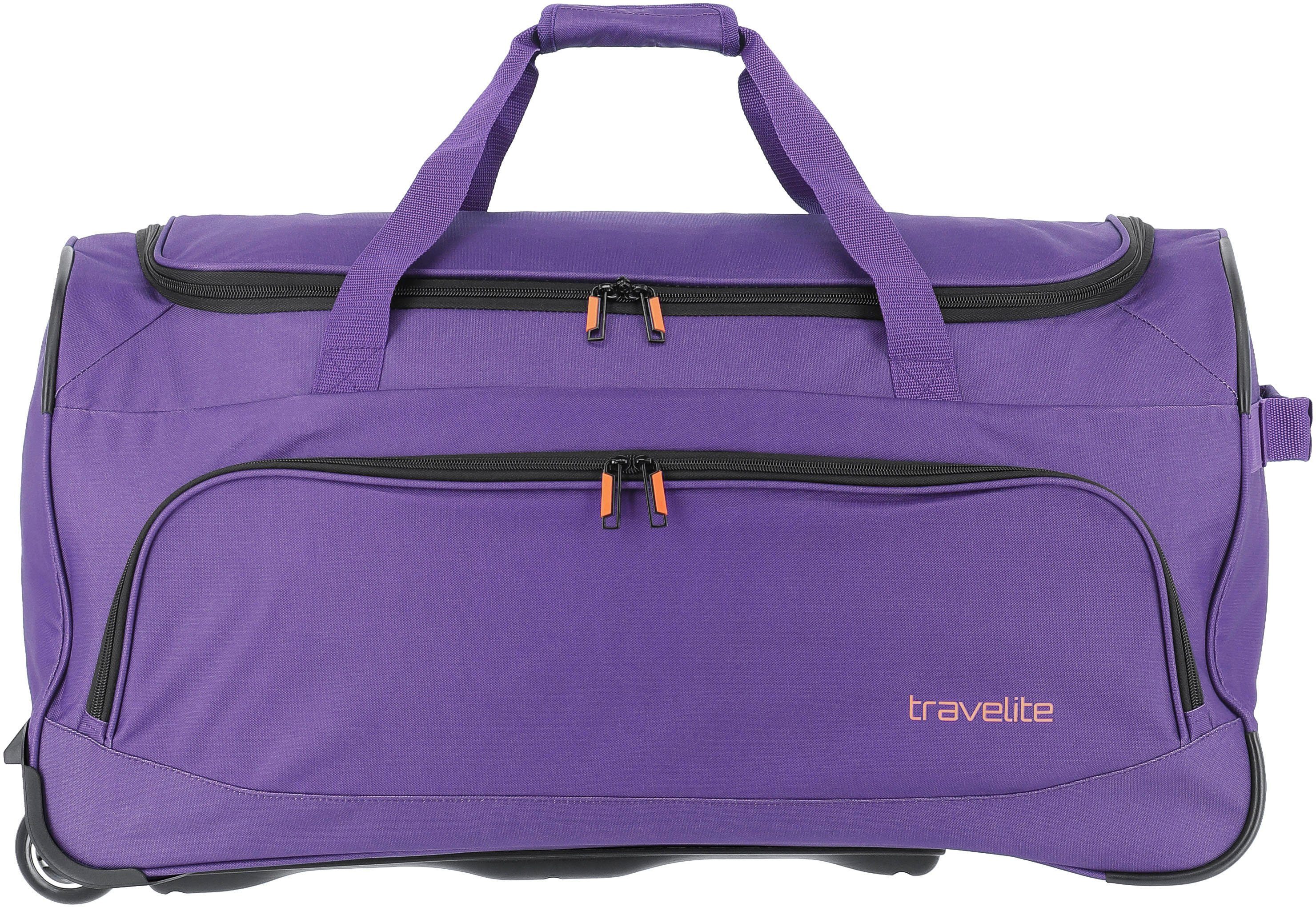 travelite Reisetasche Basics lila, mit 71 cm, Fresh, Rollen