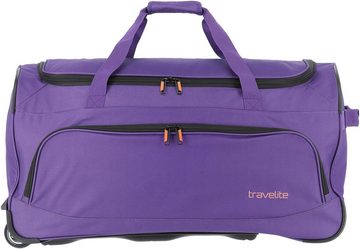 travelite Reisetasche Basics Fresh, 71 cm, lila, Duffle Bag Reisegepäck Sporttasche Reisebag mit Trolleyfunktion