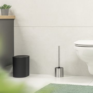 bremermann WC-Garnitur Stand-WC-Garnitur, WC-Bürste aus matten Edelstahl