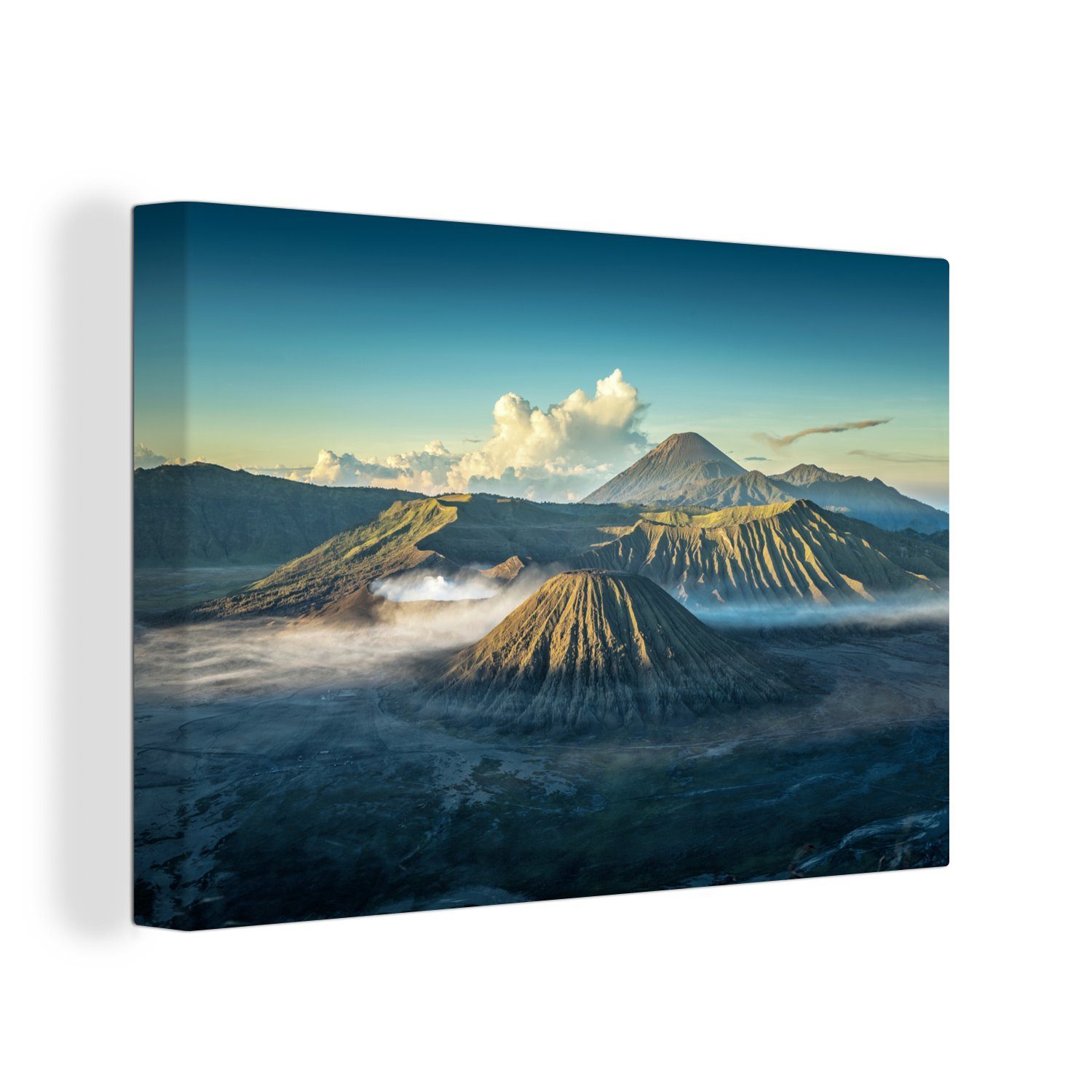OneMillionCanvasses® Leinwandbild Vulkan Bromo in Indonesien, (1 St), Wandbild Leinwandbilder, Aufhängefertig, Wanddeko, 30x20 cm