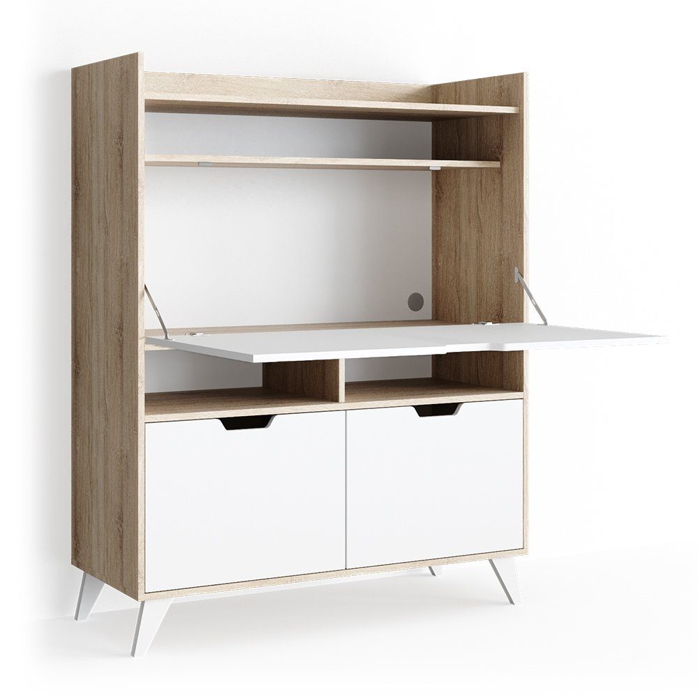 Vicco Regal-Schreibtisch Berdi, Weiß/Sonoma, 110 x günstig online kaufen