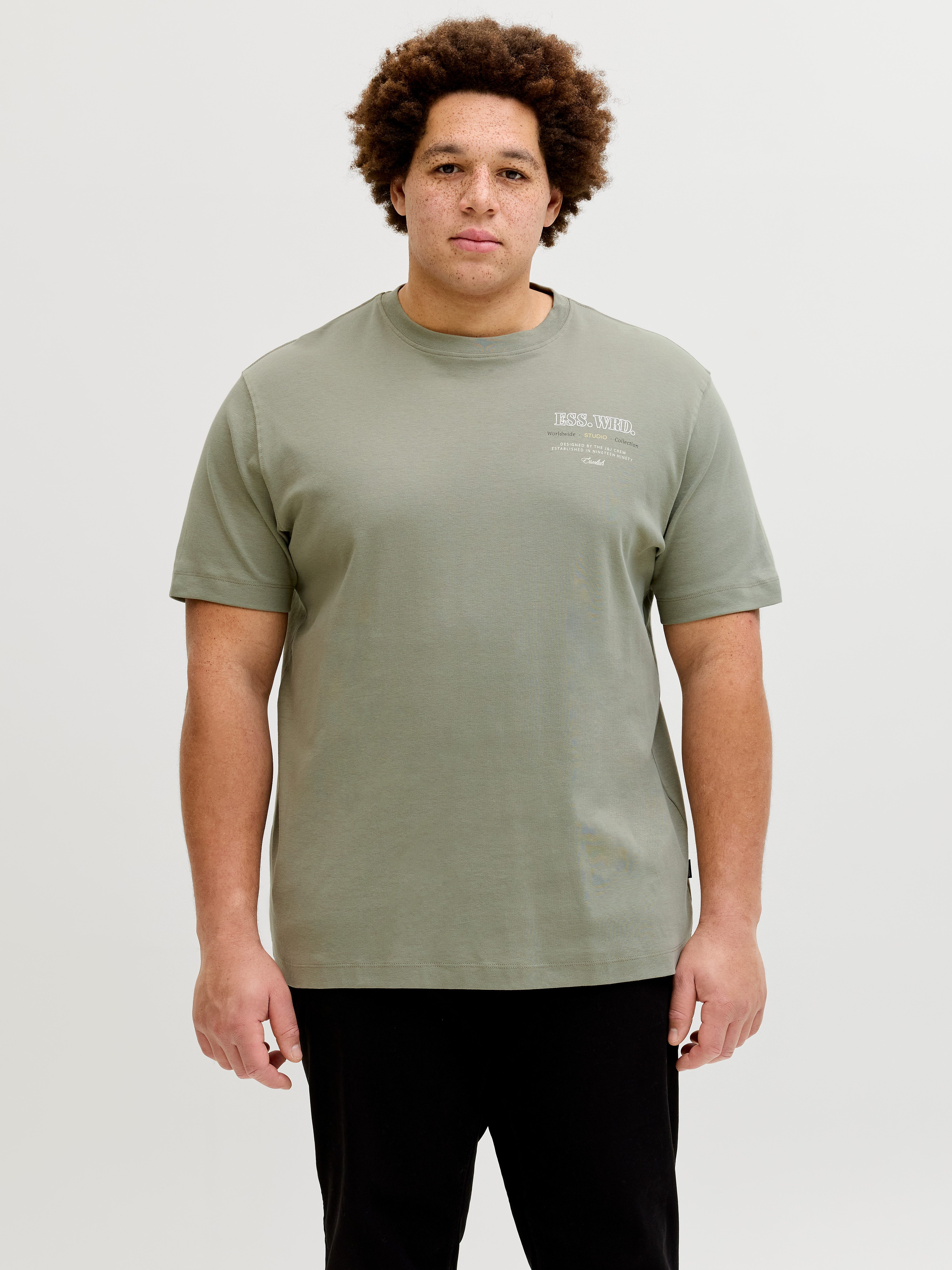 Jack & Jones PlusSize T-Shirt JJEURBAN EDGE STUDIO TEE SS SN PLS mit Logobr günstig online kaufen