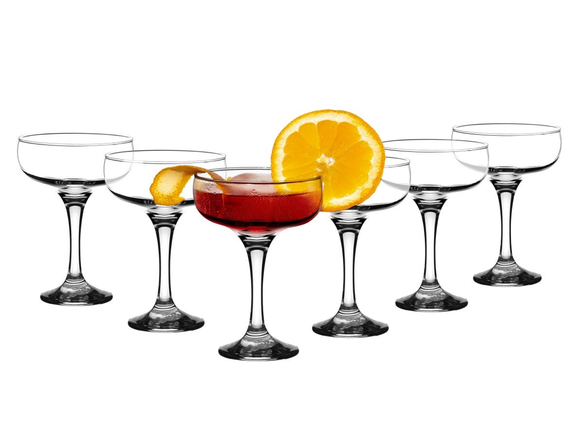 Sendez Martiniglas 6 Martinigläser 170ml Martinischalen Cocktailschale Cocktailgläser, 6-tlg., Glas