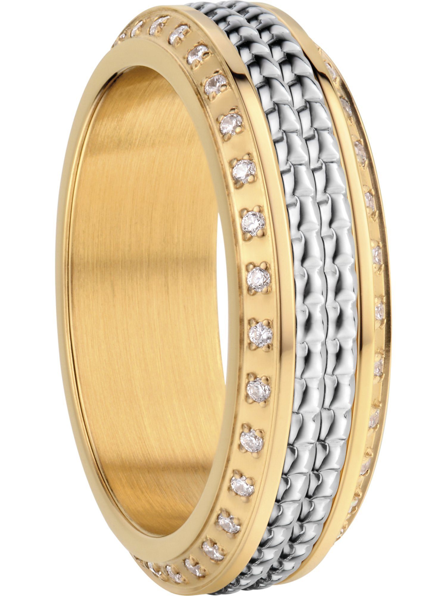 Bering Fingerring Bering Damen-Damenring Edelstahl Zirkonia