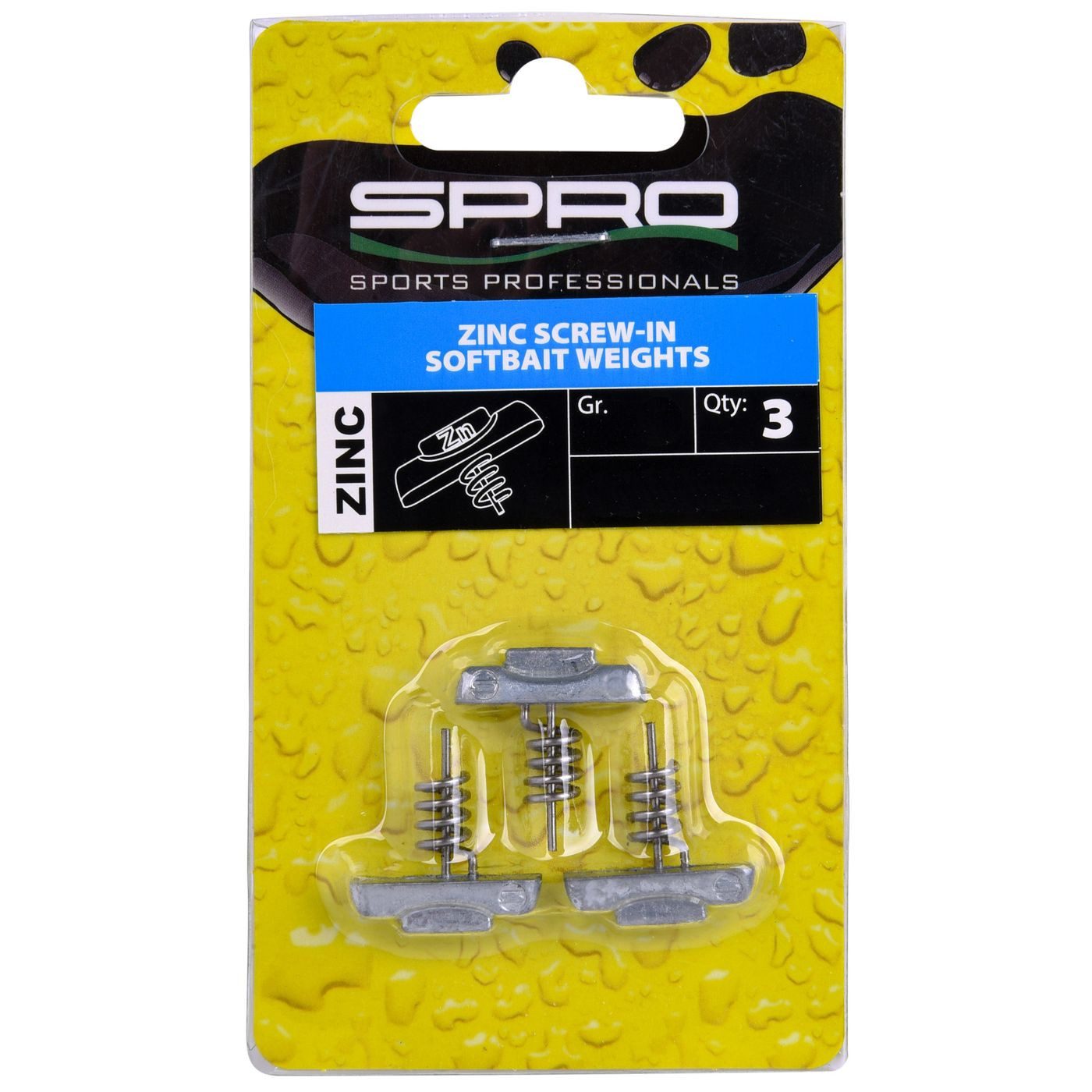 Kunstköder Spro Zinc Screw-In Softbait Weights - 3 Ködergewichte