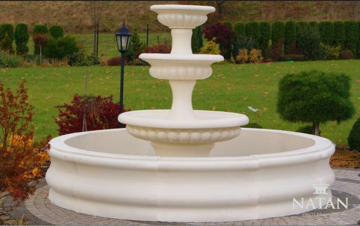 JVmoebel Skulptur Becken Garten Teich Zierbrunnen Springbrunnen Brunnen Fontaine