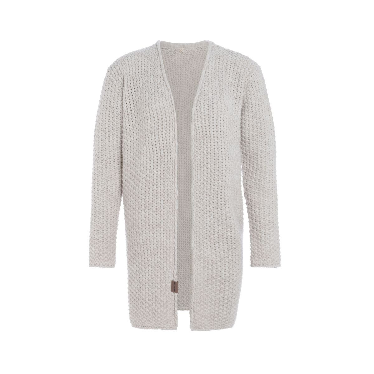 Knit Factory Strickjacke Carry Strickjacke Beige 40/42 (1-tlg) Jacke Strickjacke warme Jacke