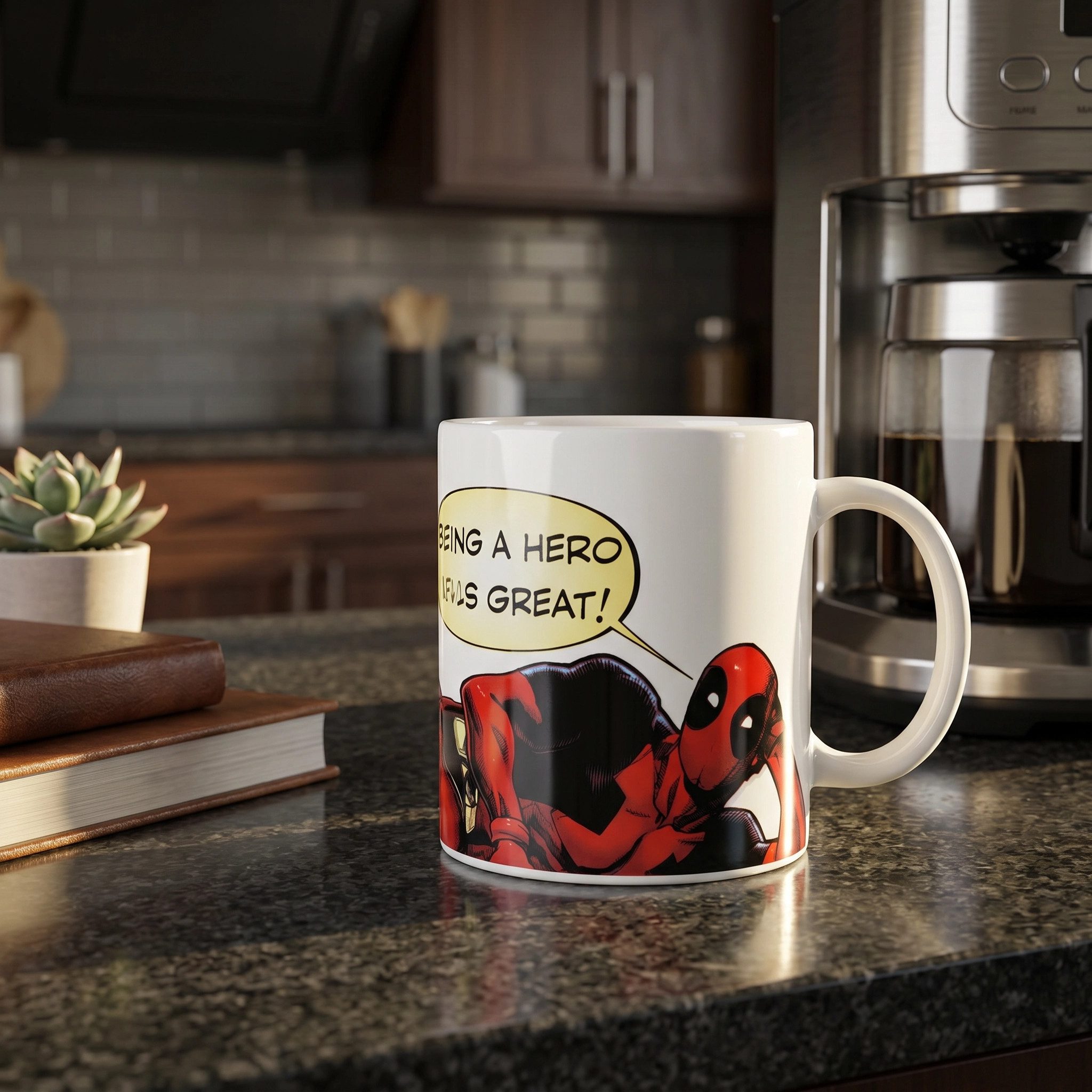 MARVEL Tasse Marvel Deadpool Teetasse Tasse Kaffeetasse Geschenkidee 325 ml, Keramik