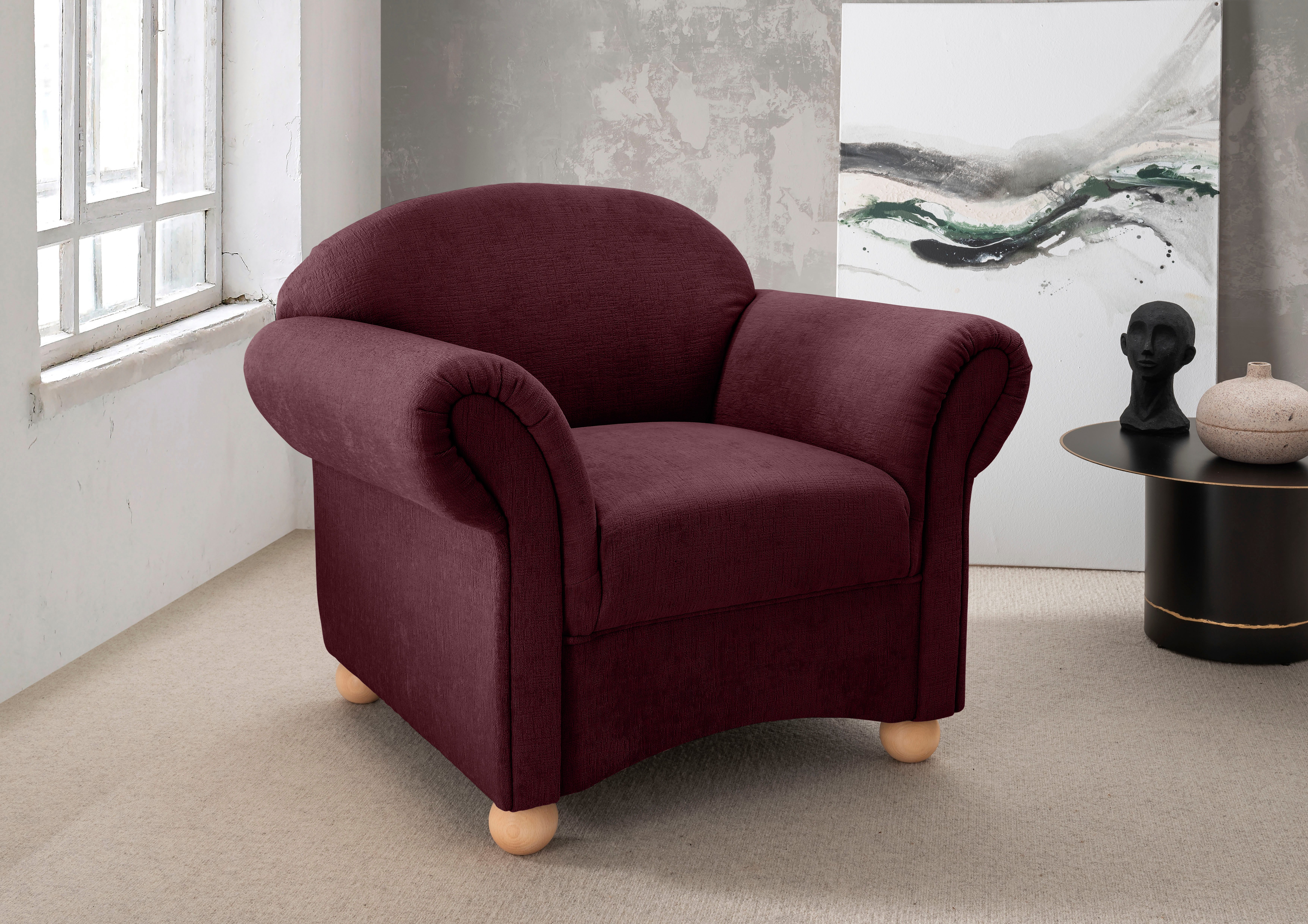 Home affaire Sessel Torello bequem und zeitlos, Breite 90cm (1-St)