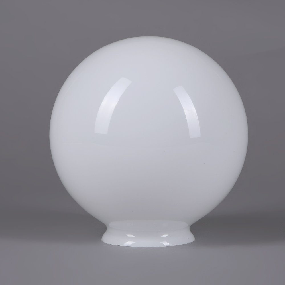 Home4Living Lampenschirm Kugelglas Opalglas Ø 160mm weiß Lampenglas rund Ersatzglas, mit Kragen