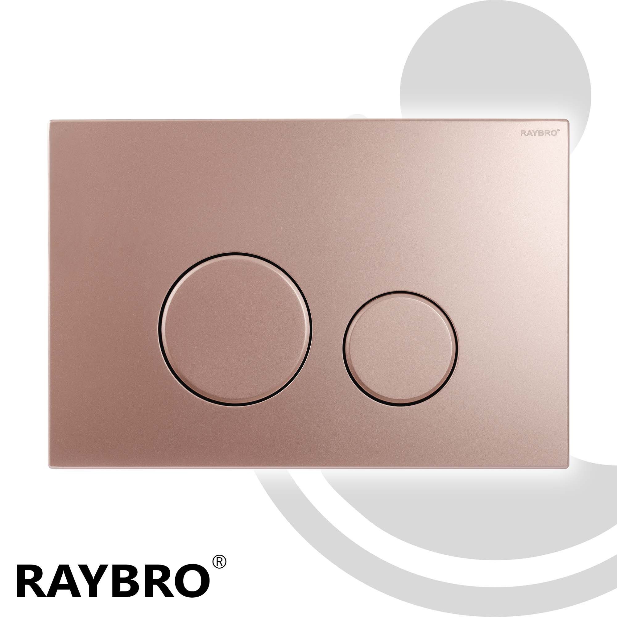 Raybro Innovations Betätigungsplatte CORTADO 55 Rose Gold für Geberit Spülkästen