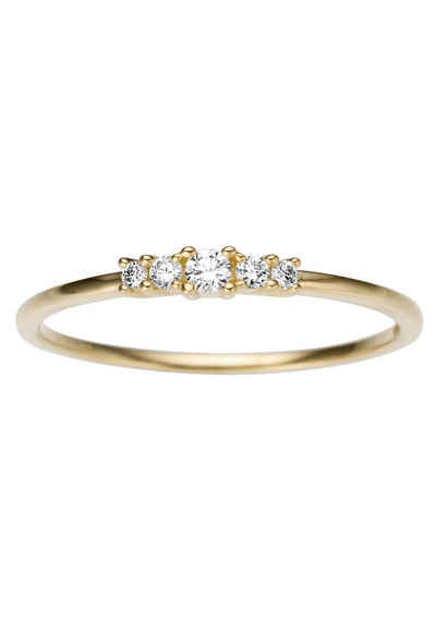 Firetti Diamantring Schmuck Geschenk Gold 333 Damenring Verlobungsring Goldring Solitär, mit Brillanten