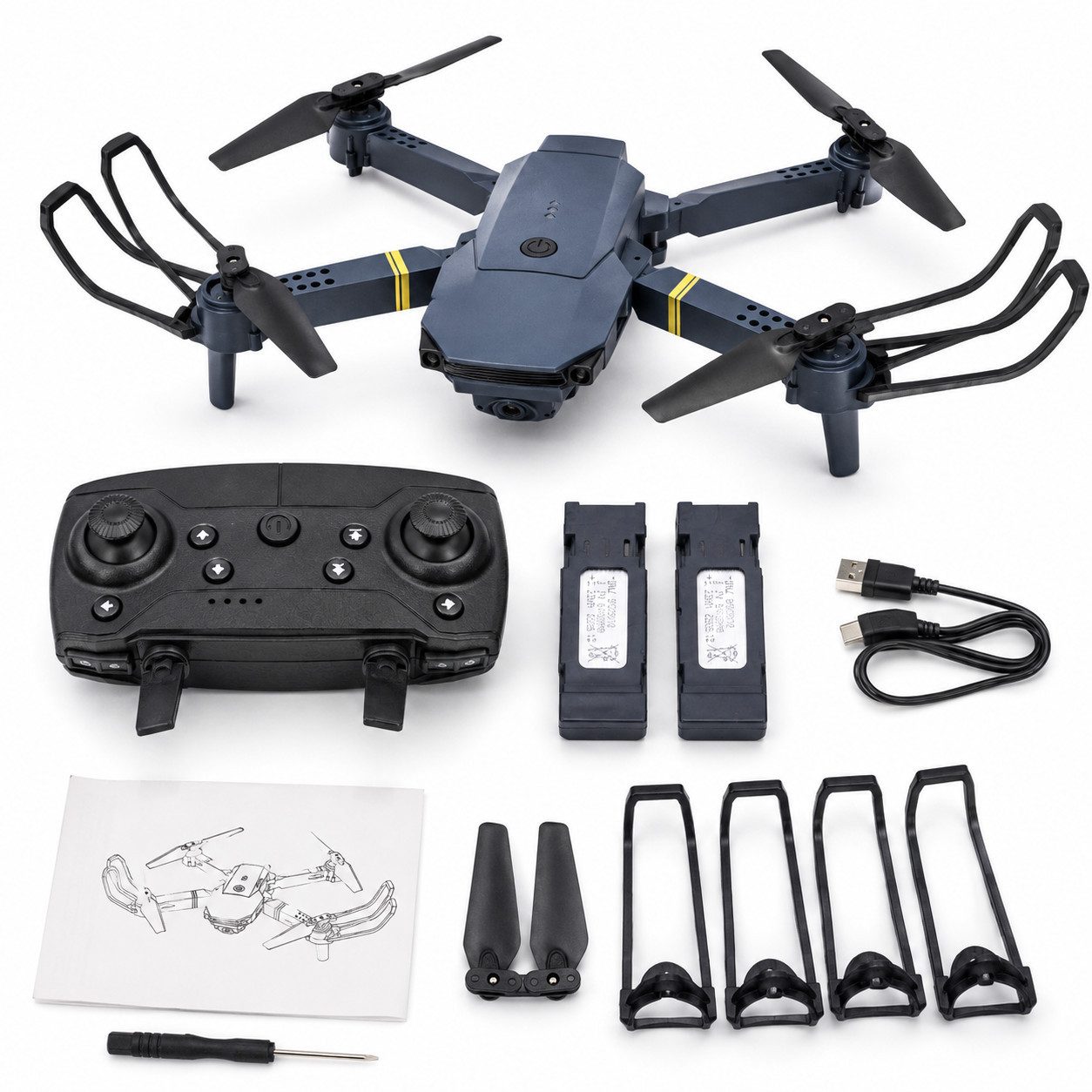 Diyarts RC-Quadrocopter (Einsteigerfreundliche Drohne mit vielseitiger Ausstattung, Hochauflösende 720P-Kamera mit Livebildübertragung), Intelligente Steuerung, kompakte Bauweise und praktisches Faltdesign