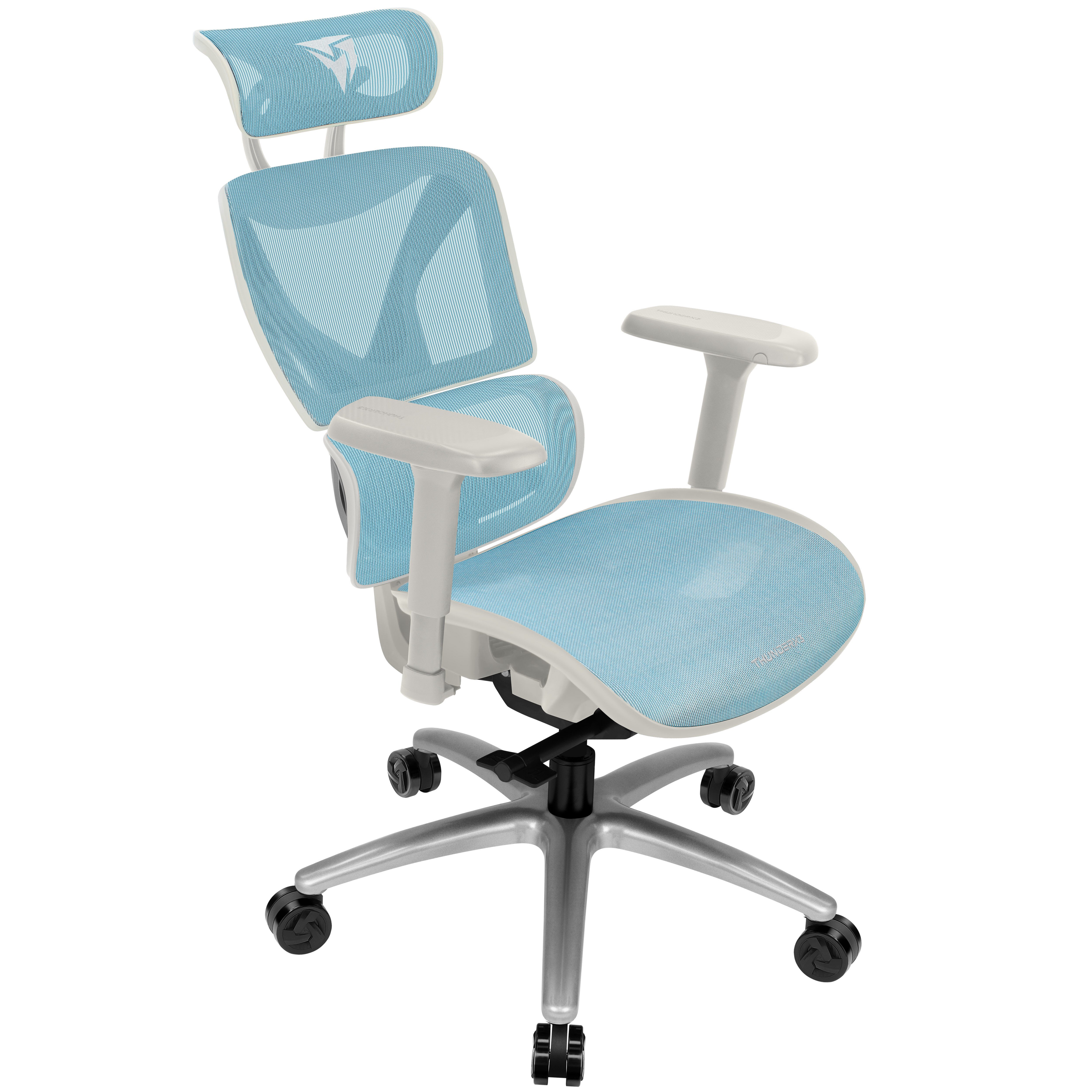 ThunderX3 Gaming-Stuhl ThunderX3 XTC Ergonomischer Bürostuhl - weiß/blau