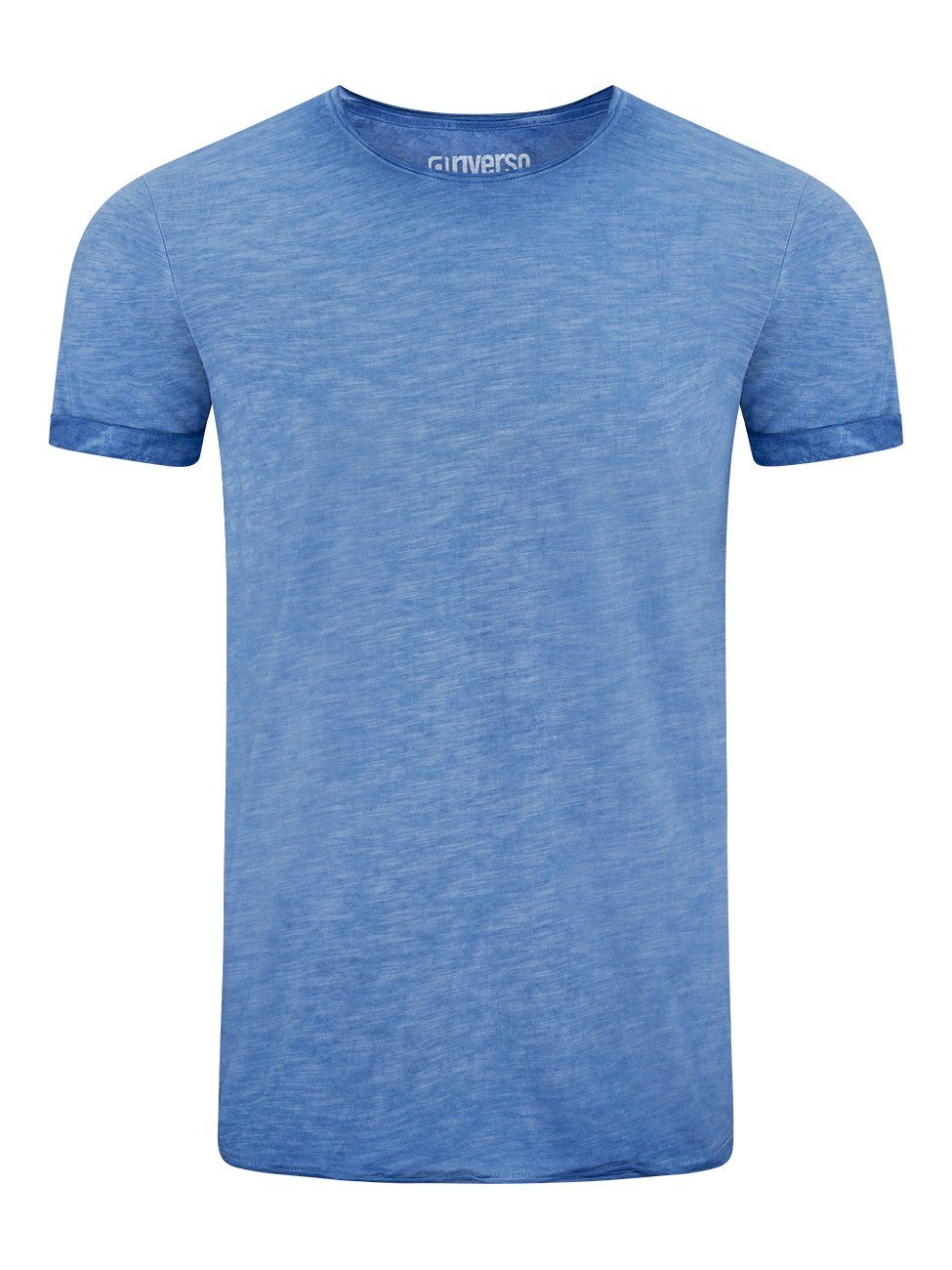 riverso T-Shirt Herren Basic Shirt RIVMatteo Regular Fit (1-tlg) Basic Kurzarm Tee Shirt mit Rundhalsausschnitt aus 100% Baumwolle