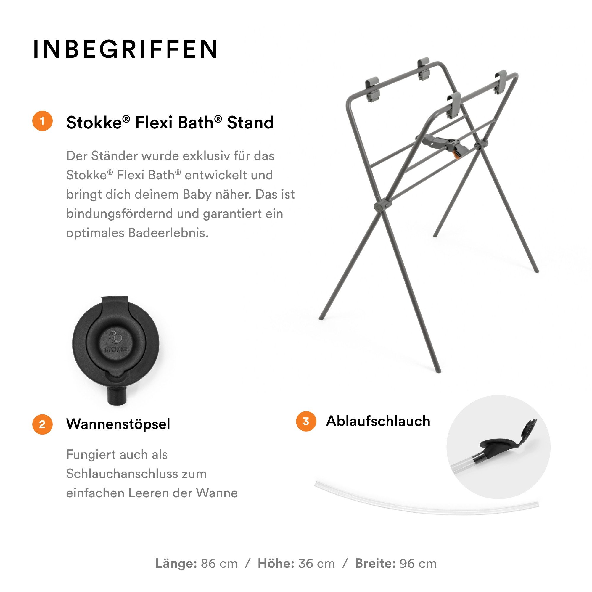 Stokke Badewannen-Wäscheständer Flexi Bath® Stand passend für Stokke Flexi Bath